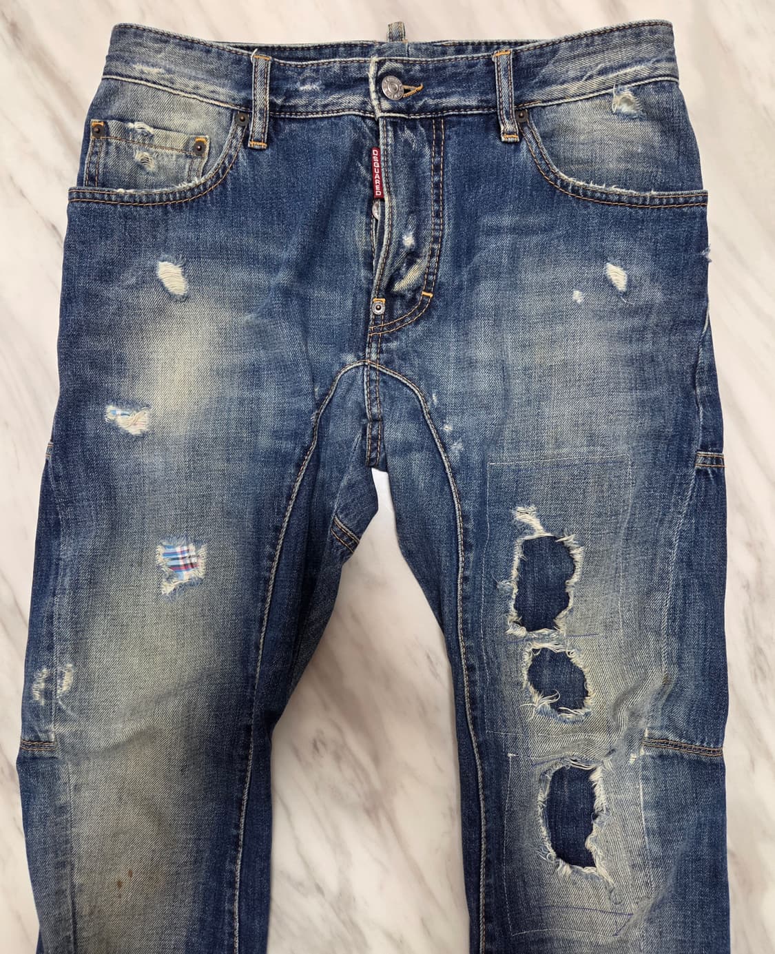 디스퀘어드 디스트로이드 바이커 데님팬츠  상품이미지4