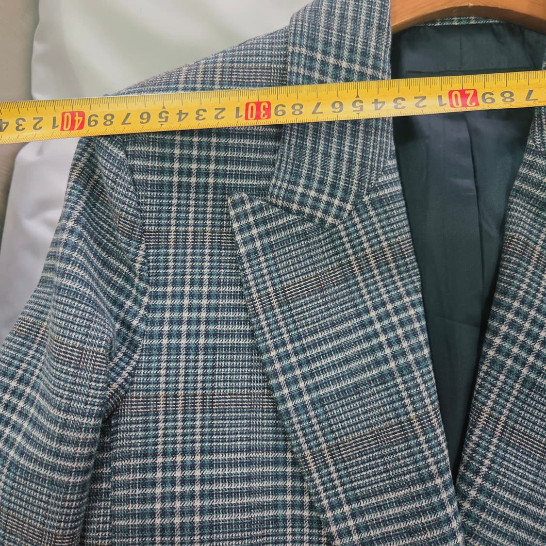 [SISLEY] 시슬리 체크 싱글 자켓 여성 44 상품이미지7