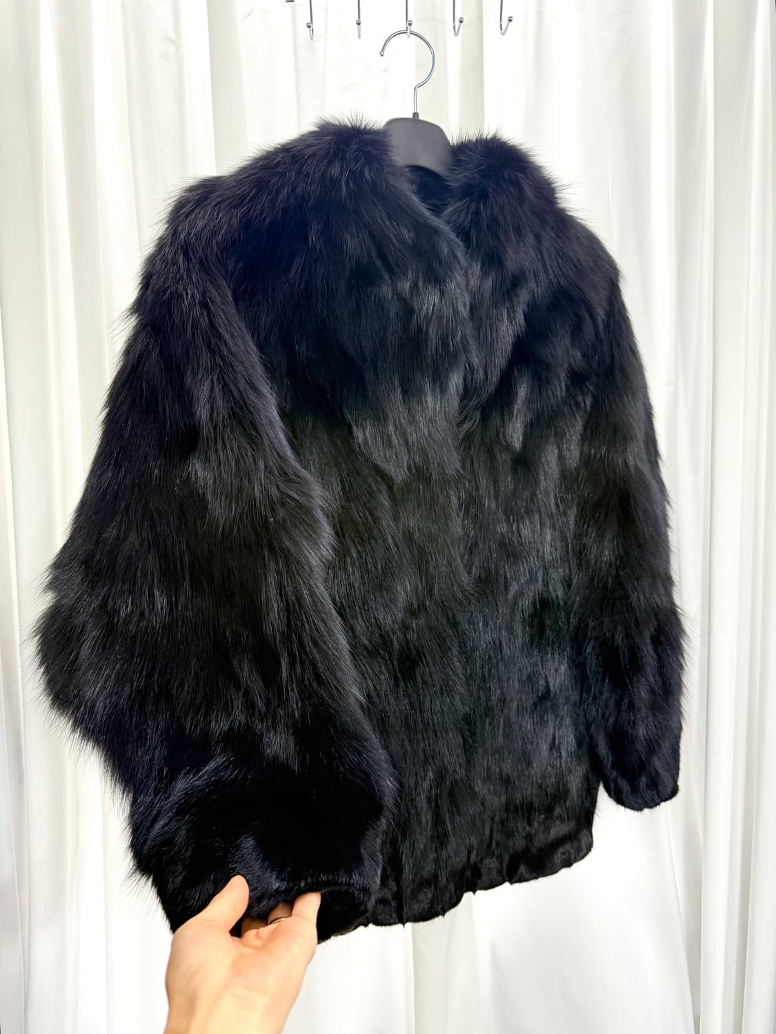 SAGA Fox fur jacket (navy) 상품이미지1