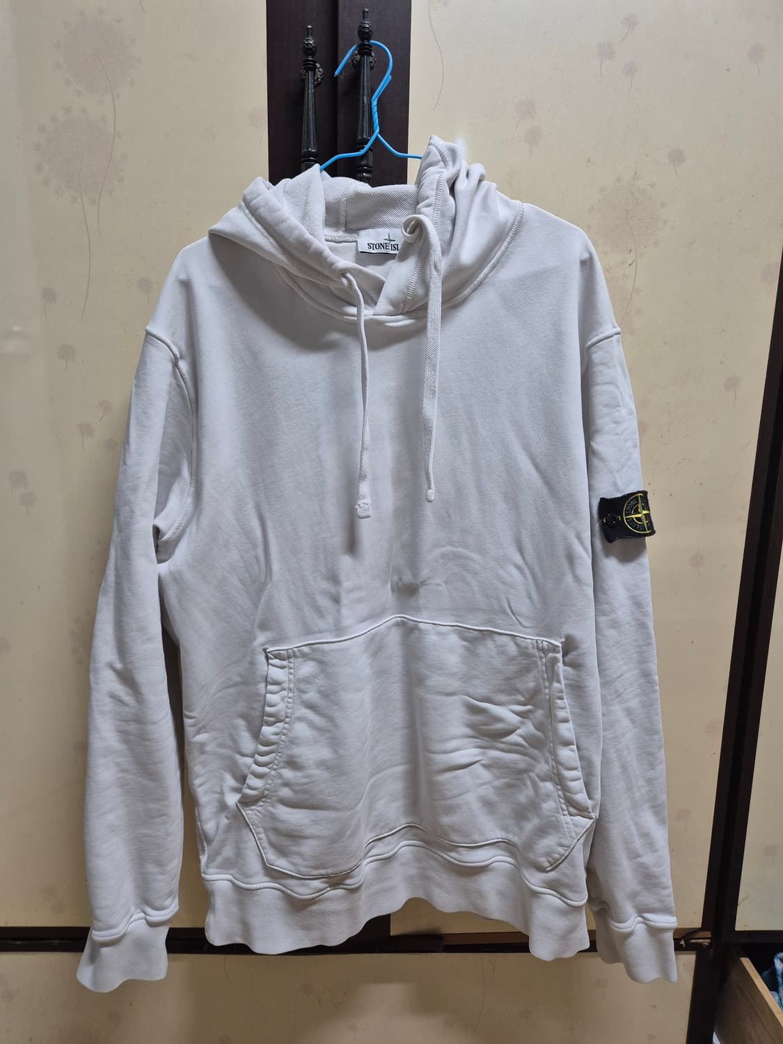 [XXL]21ss스톤아일랜드 와펜 맨투맨후드 화이트 흰색 105 110 상품이미지1