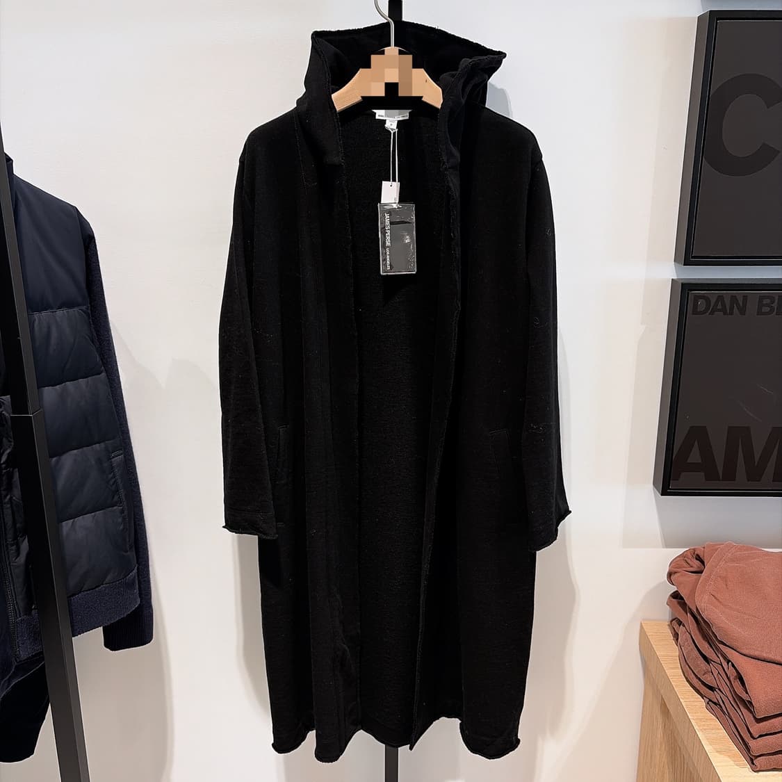 (정품/새상품) 제임스펄스 여성 블랙 프렌치 테리 후드 코트 상품이미지1