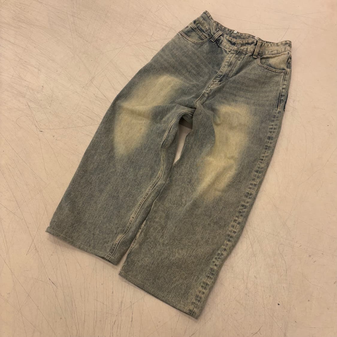 메종미네드 워싱 와이드 데님 팬츠 상품이미지1