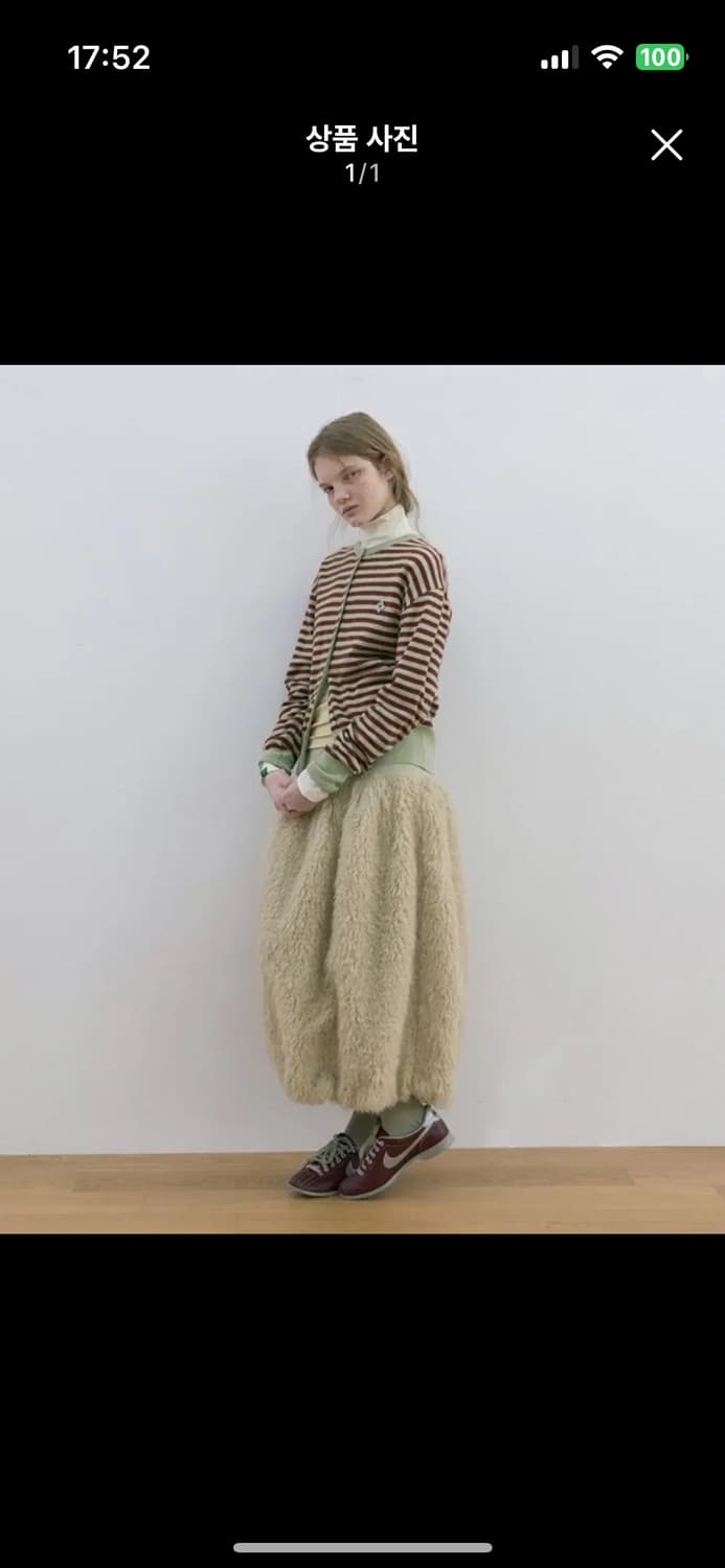 노컨텐츠 퍼 스커트 새제품 (택o) M사이즈 상품이미지3