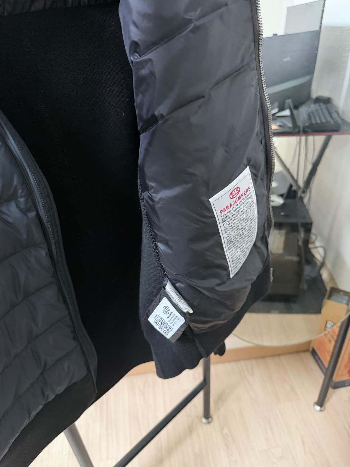 파라점퍼스 니트패딩 경량패딩 S 상품이미지3