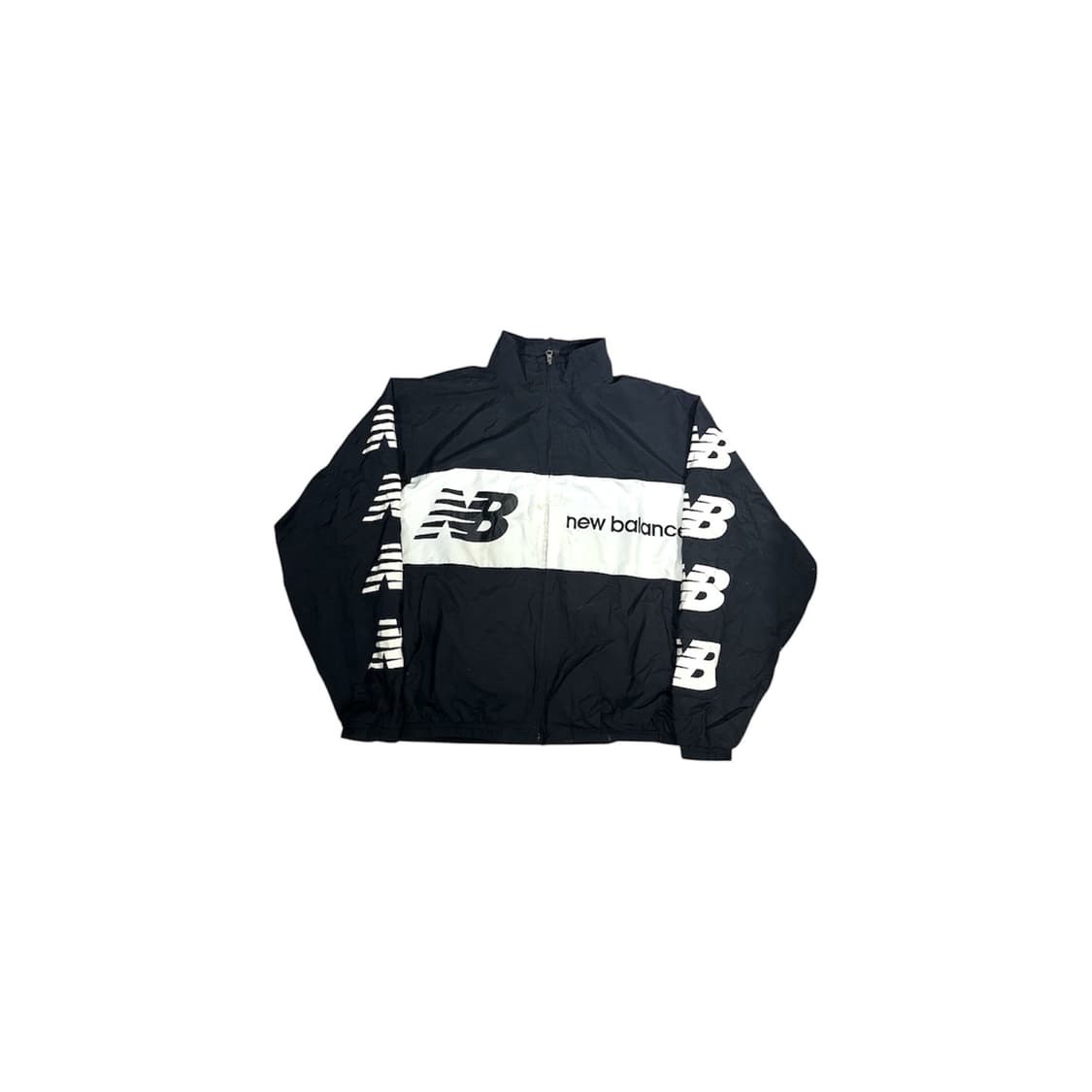 뉴발란스 블랙 화이트 로고 바람막이 자켓 L 상품이미지5