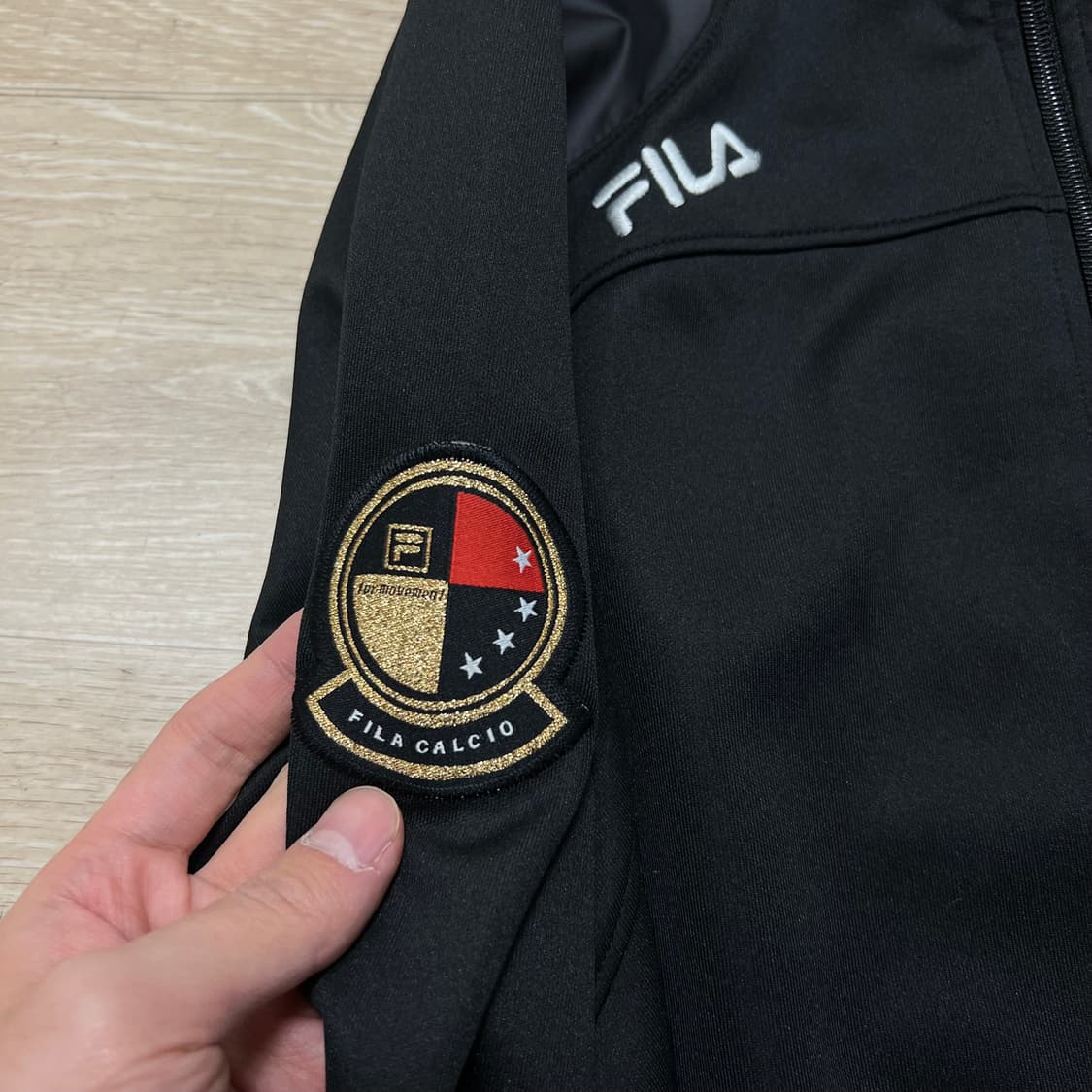 휠라 칼쵸 와펜 이탈리아 축구 져지 트랙탑 집업자켓 [블랙] L/100 상품이미지5