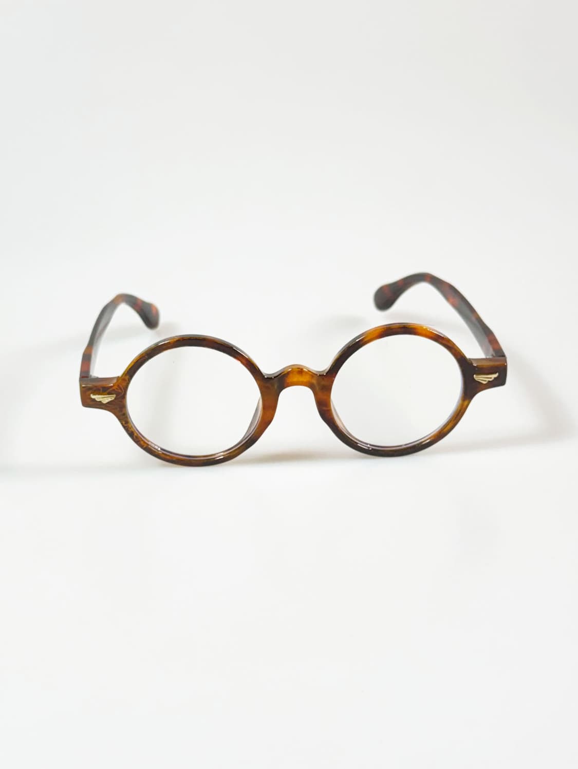 볼드 라운드 토터스쉘 프레임 빈티지 안경 상품이미지2