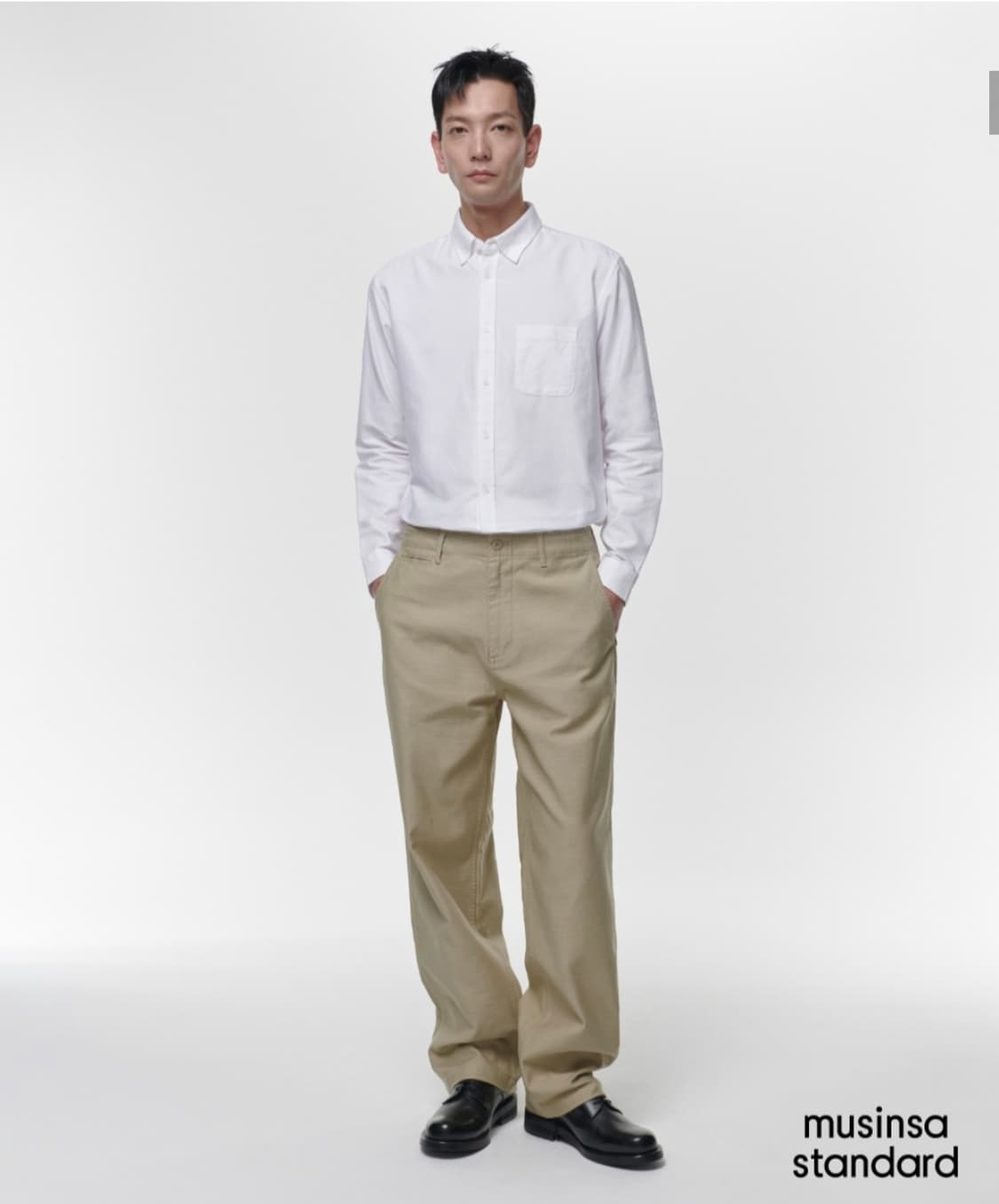 무신사 스탠다드 베이식 옥스포드 셔츠 [화이트] L 상품이미지3