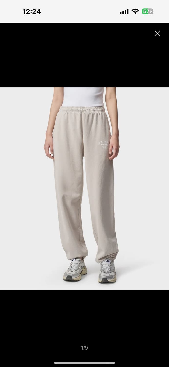 스포티앤리치 오트밀 셋업 (스웻셔츠+스웻팬츠) 상품이미지4