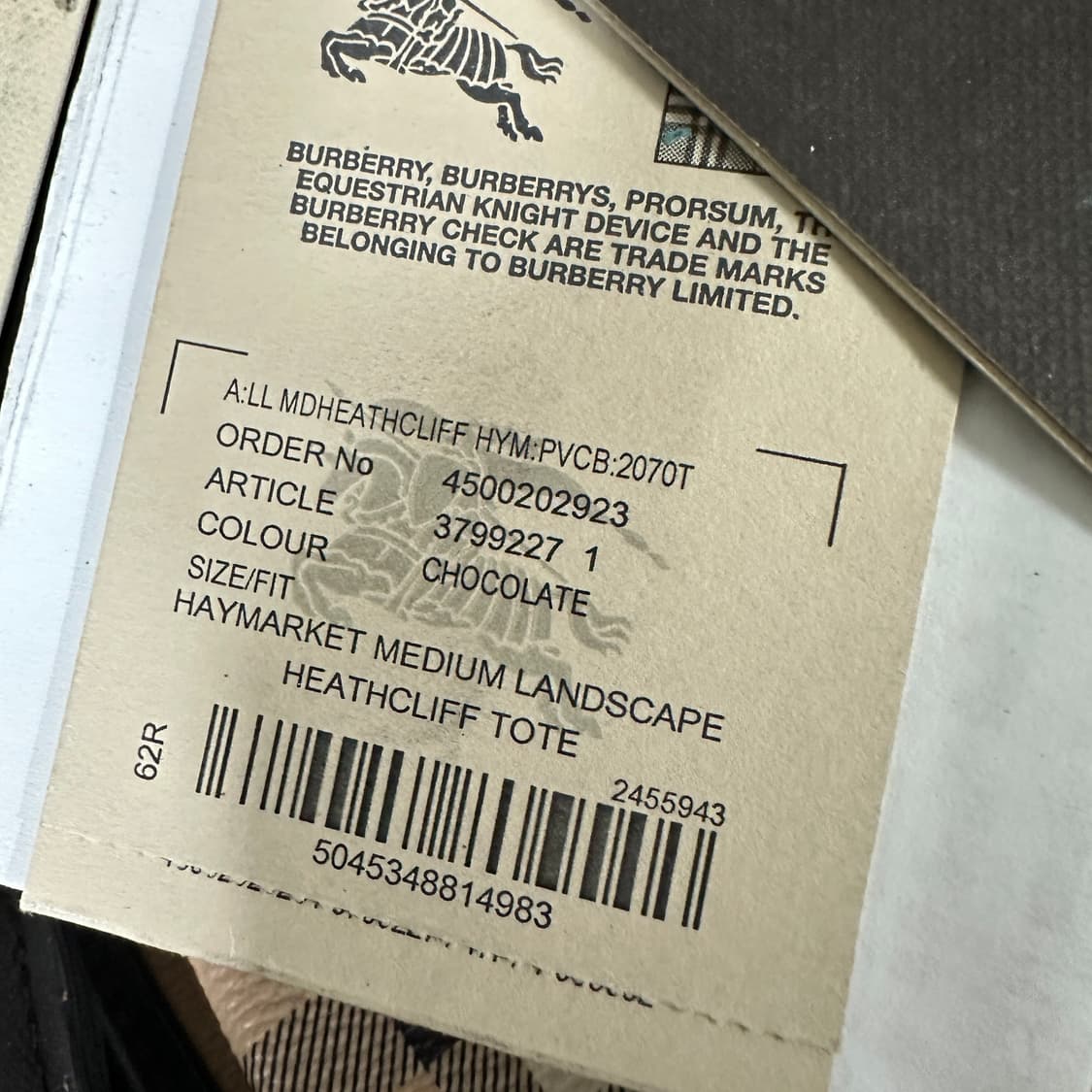 버버리 체크 토트/숄더백 상품이미지5