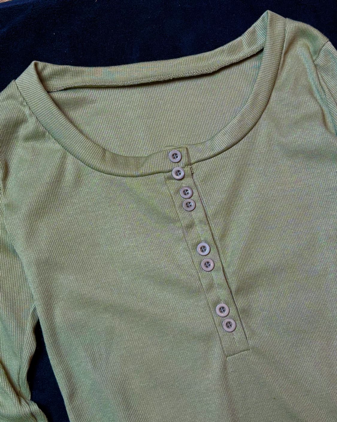 일본빈티지 헨리넥 긴팔티셔츠 상품이미지2