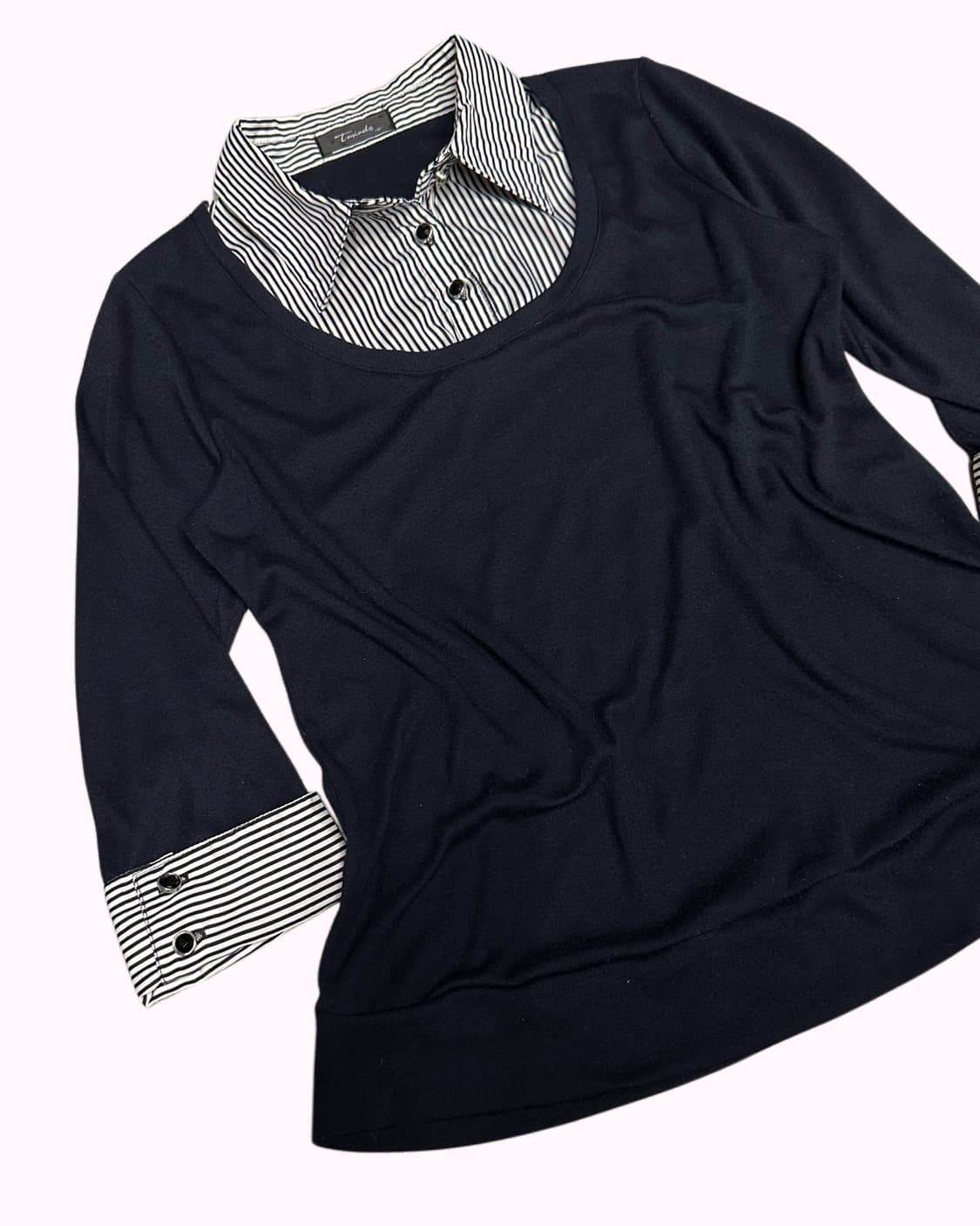 layered detail stripe blouse 상품이미지3