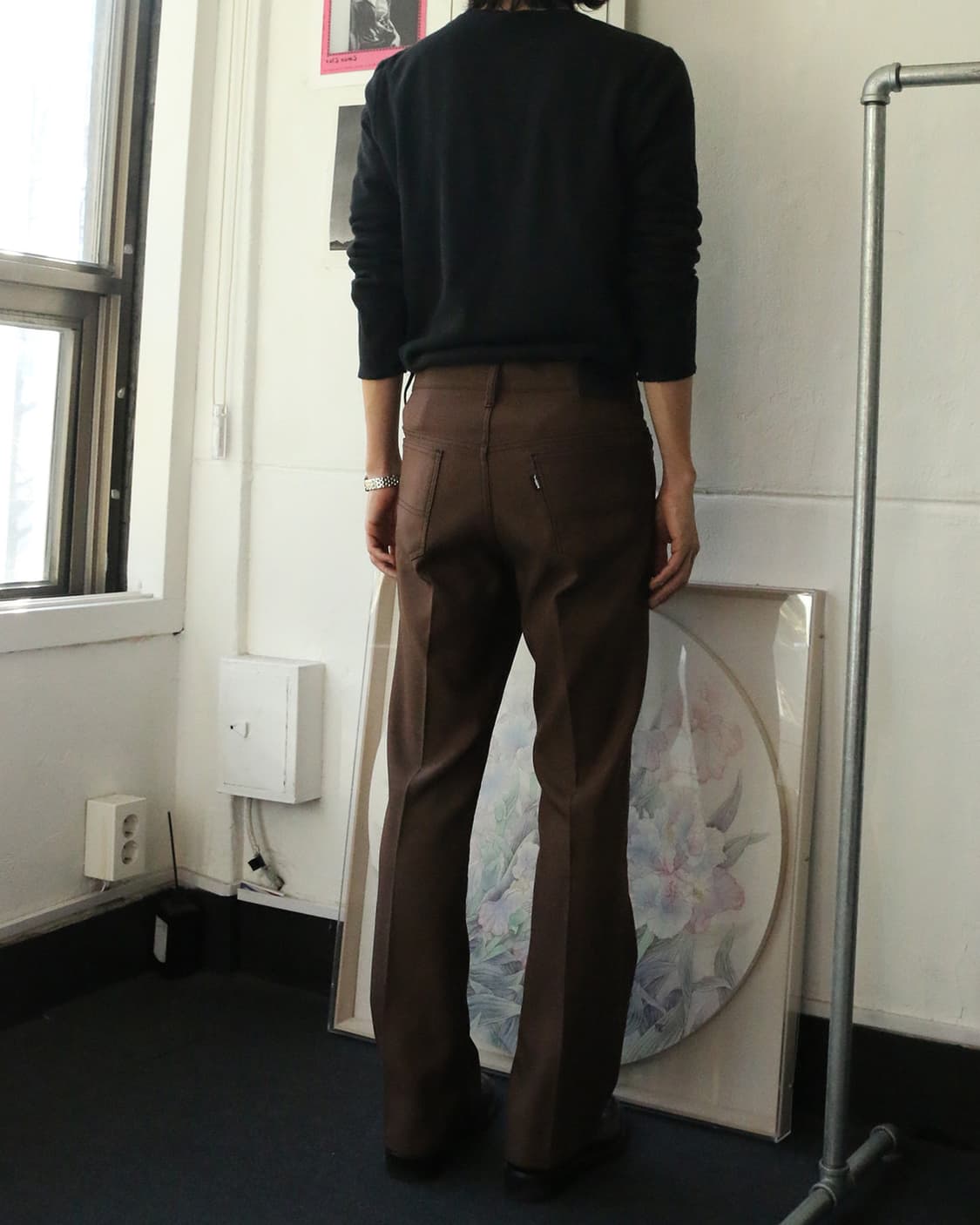 지에다 브라운 플레어 트라우저  상품이미지3