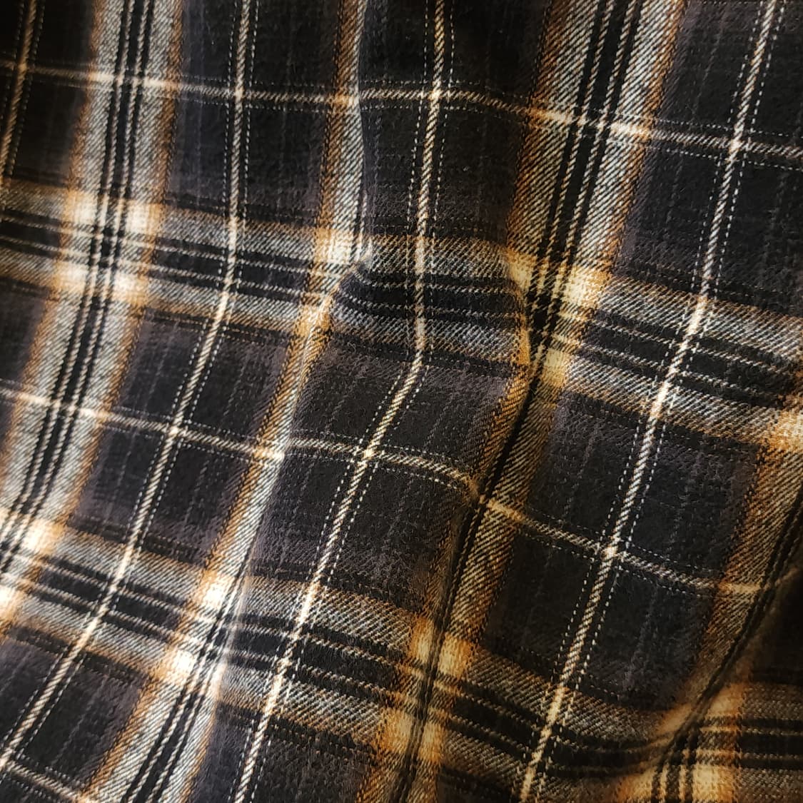 90s 아메리칸 빈티지 체크셔츠 헤비 플란넬 워크셔츠 블랙 L 상품이미지9