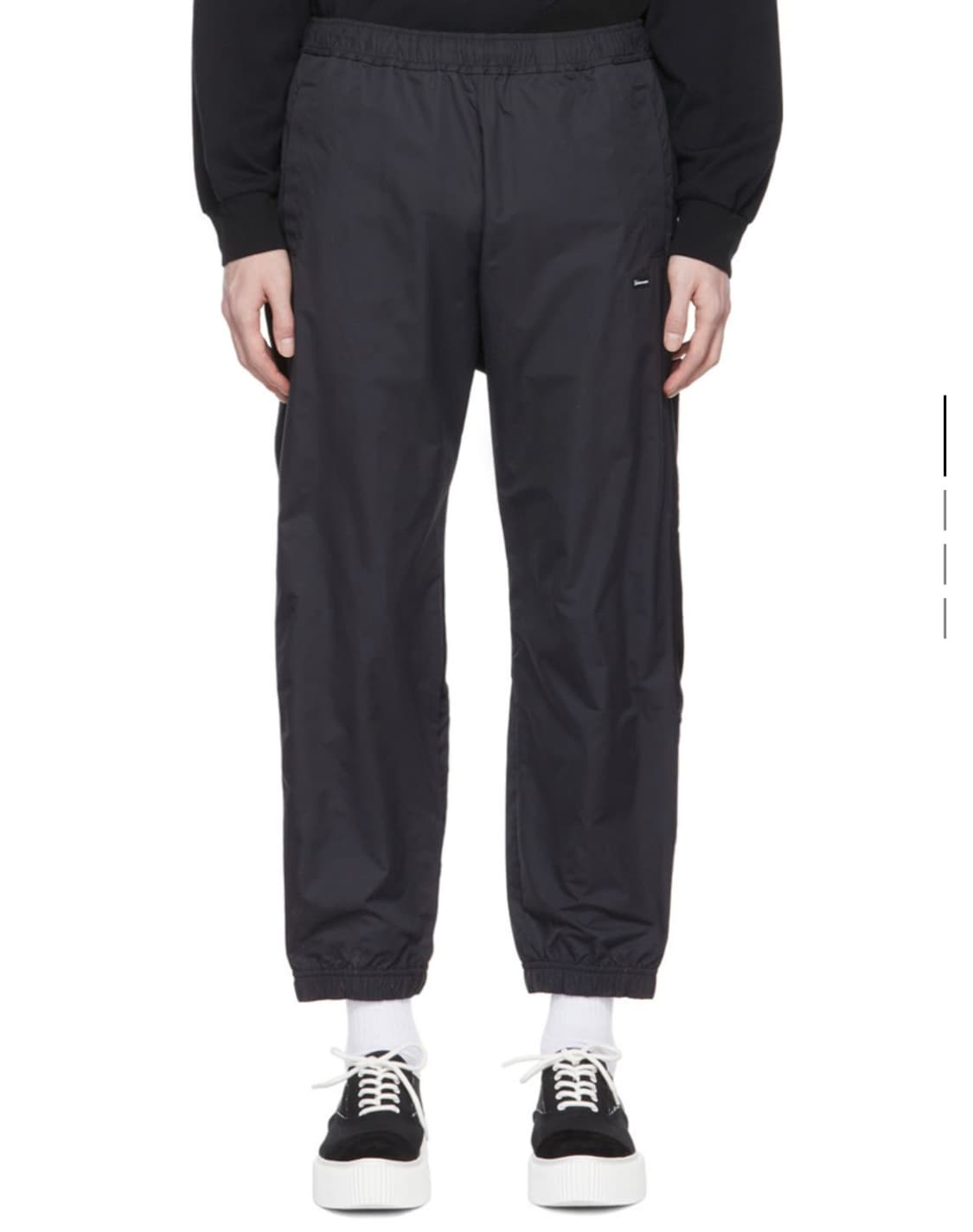 Undercoverism 블랙 나일론 캔버스 조거 팬츠 상품이미지1