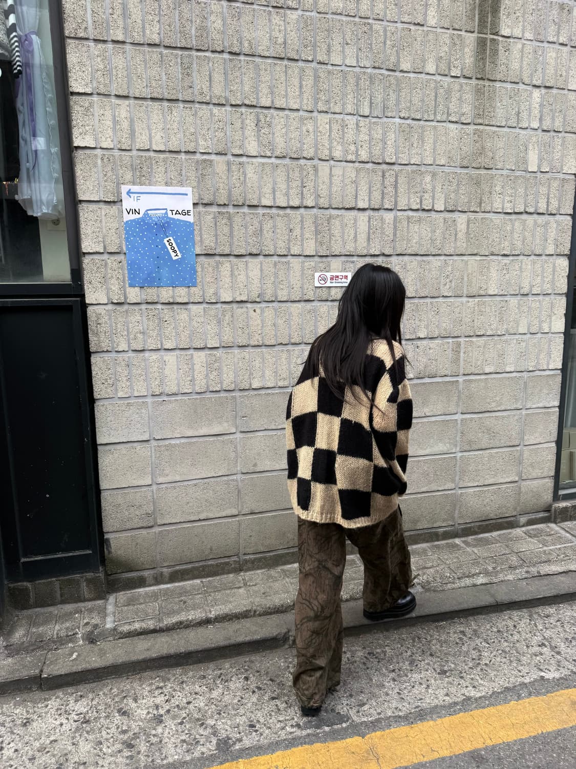 더 오픈 프로덕트 체크 니트 상품이미지8