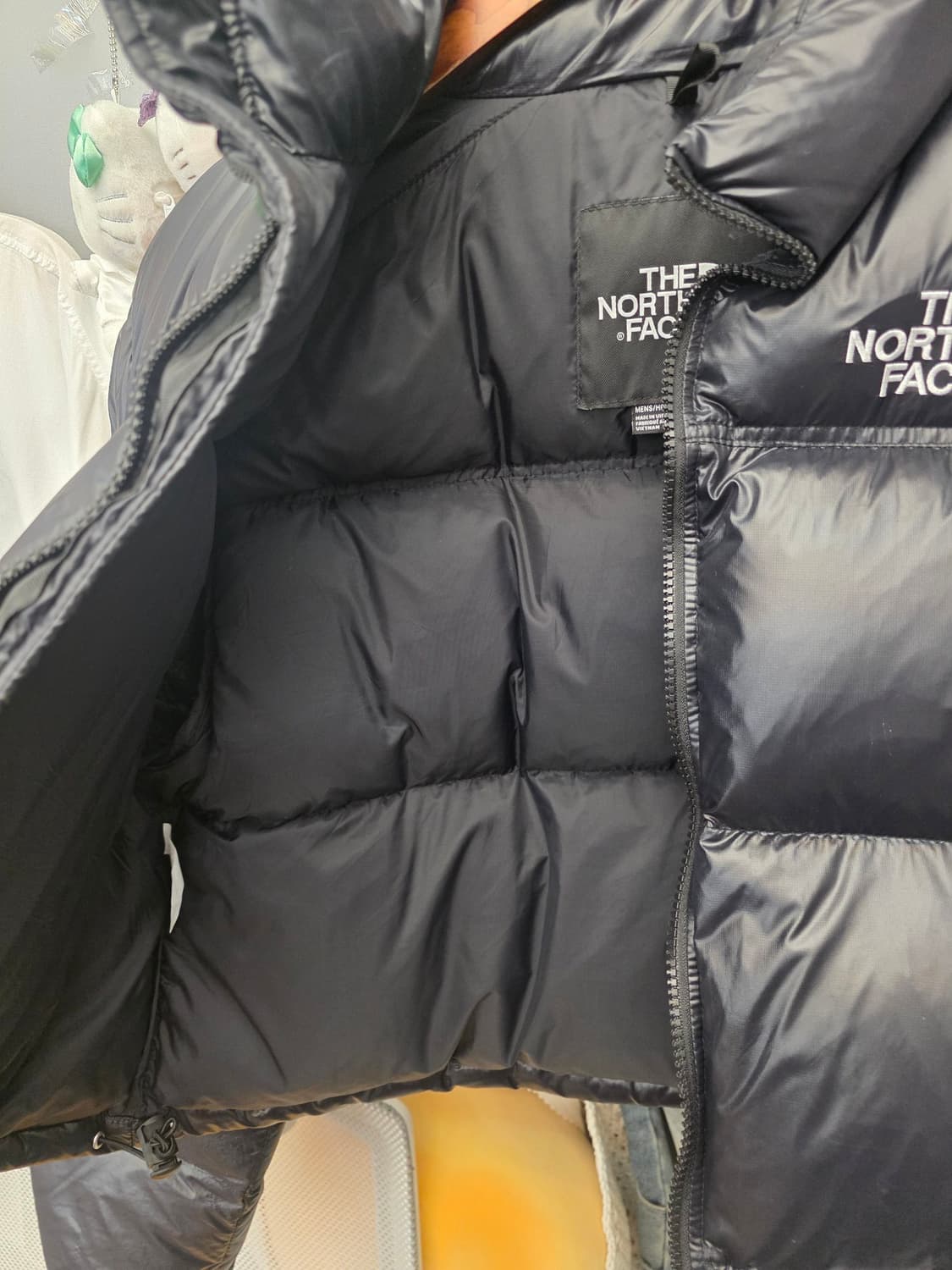 노스페이스 눕시 숏패딩 크롭패딩 블랙 L 상품이미지6