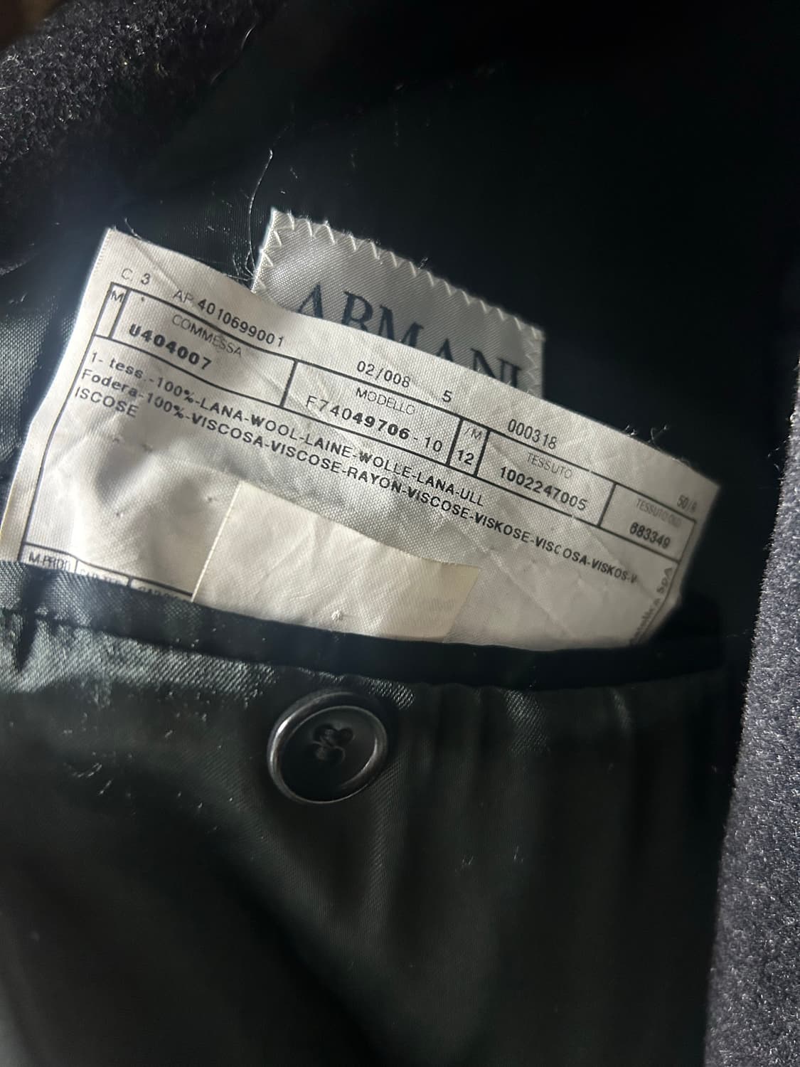 아르마니 꼴레지오니 울 코트 상품이미지4