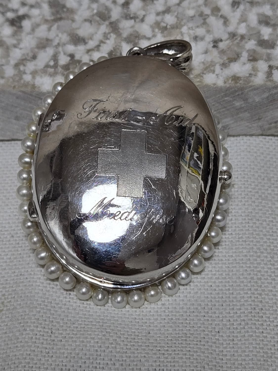 Vintage Sterling Silver Locket Pendant
S 상품이미지6