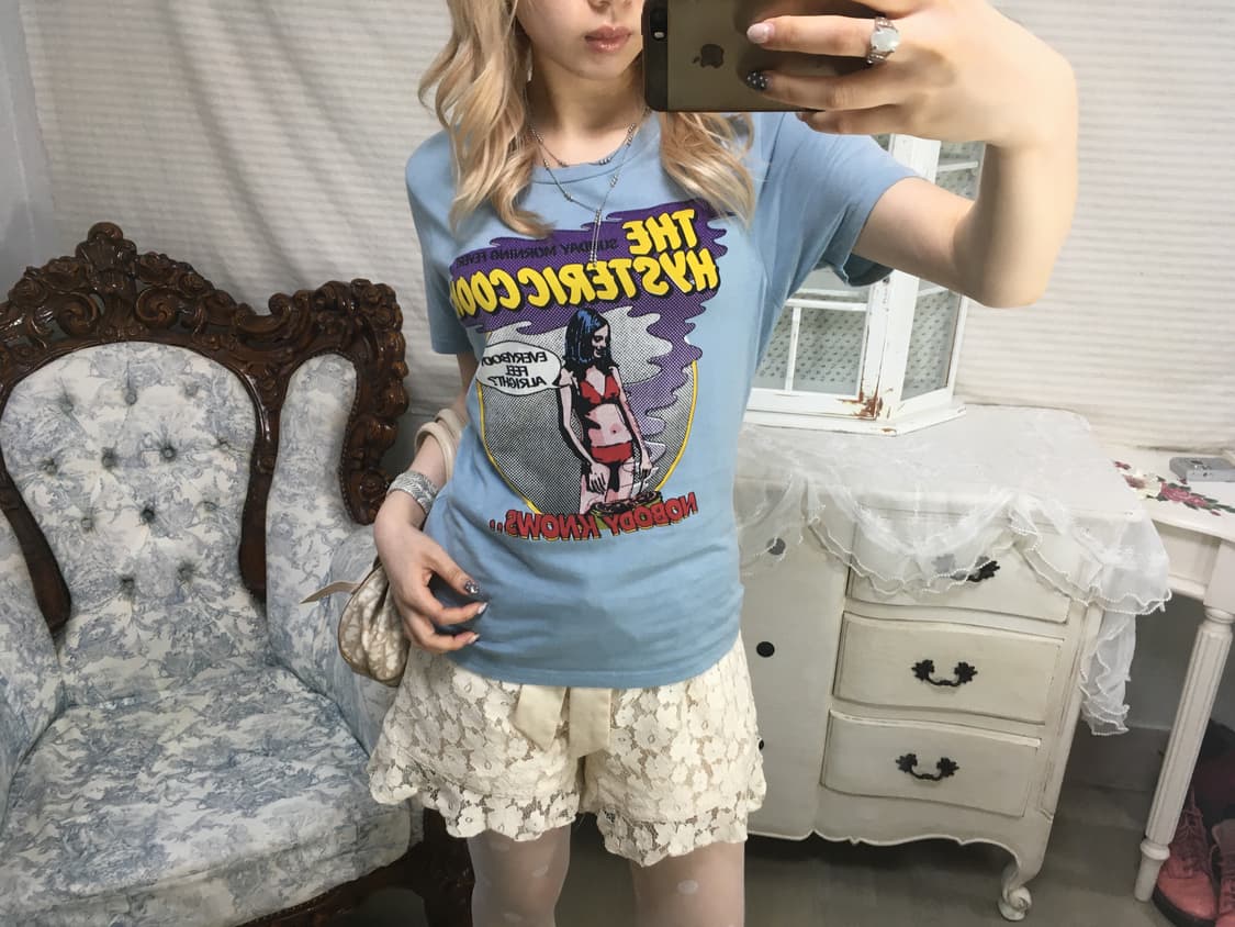 히스테릭글래머 소라그레이 프린팅 반팔 상품이미지3