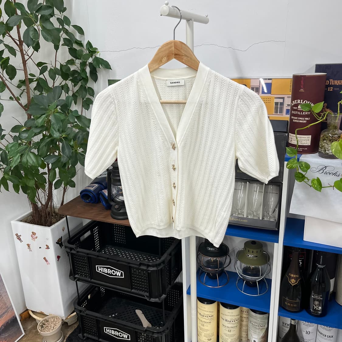 산드로 브이넥 반팔 가디건 2 상품이미지1