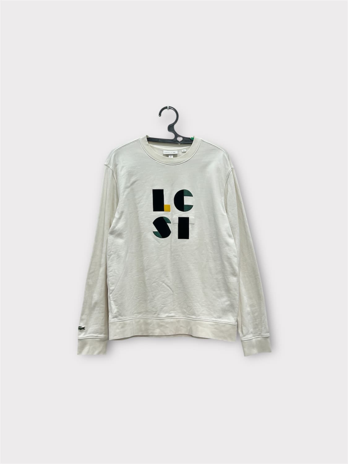 라코스테 아이보리 로고 맨투맨 남성 L 100 상품이미지1