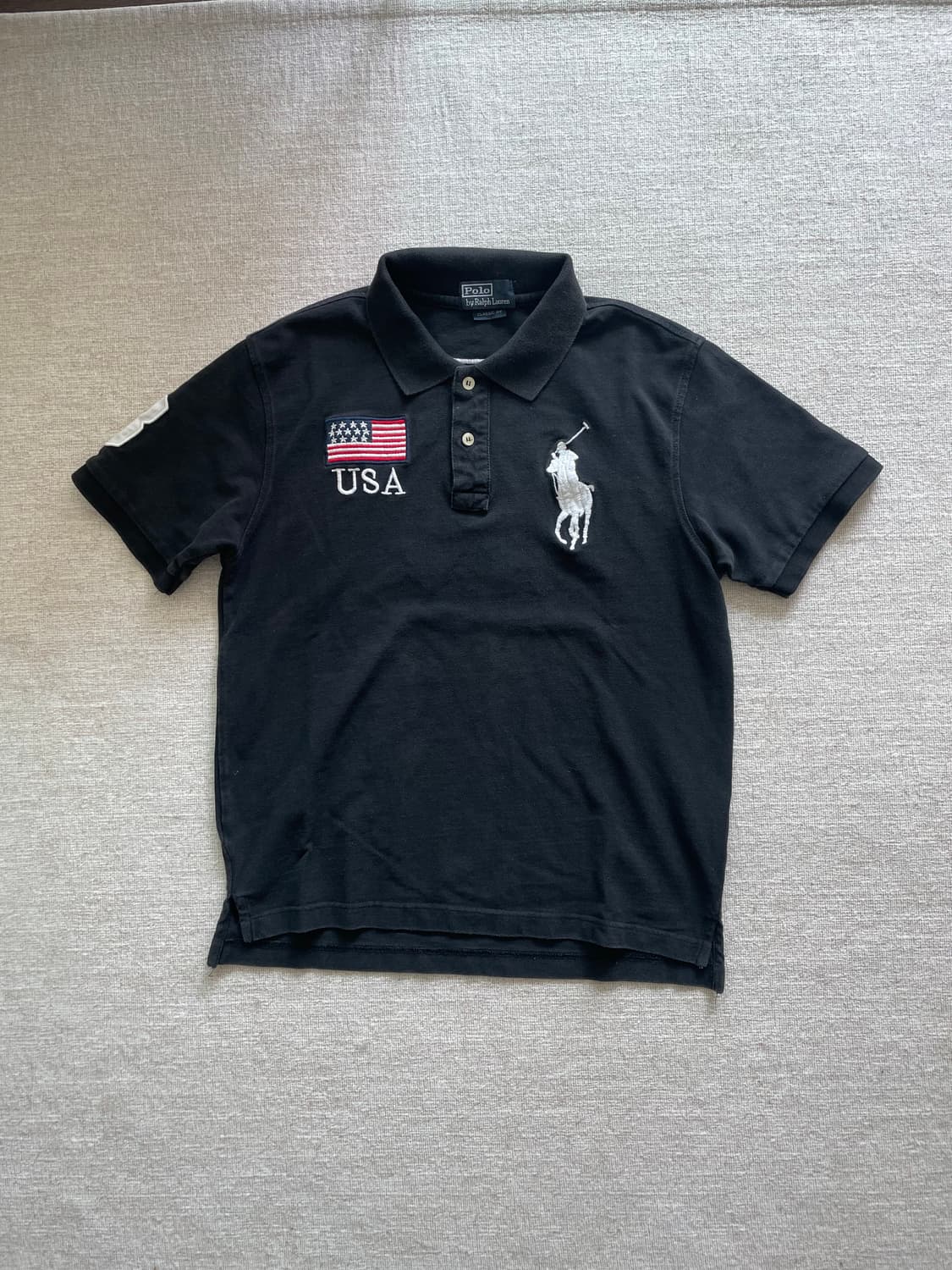 폴로 랄프로렌 빅포니 usa 카라티 블랙 #3 상품이미지1