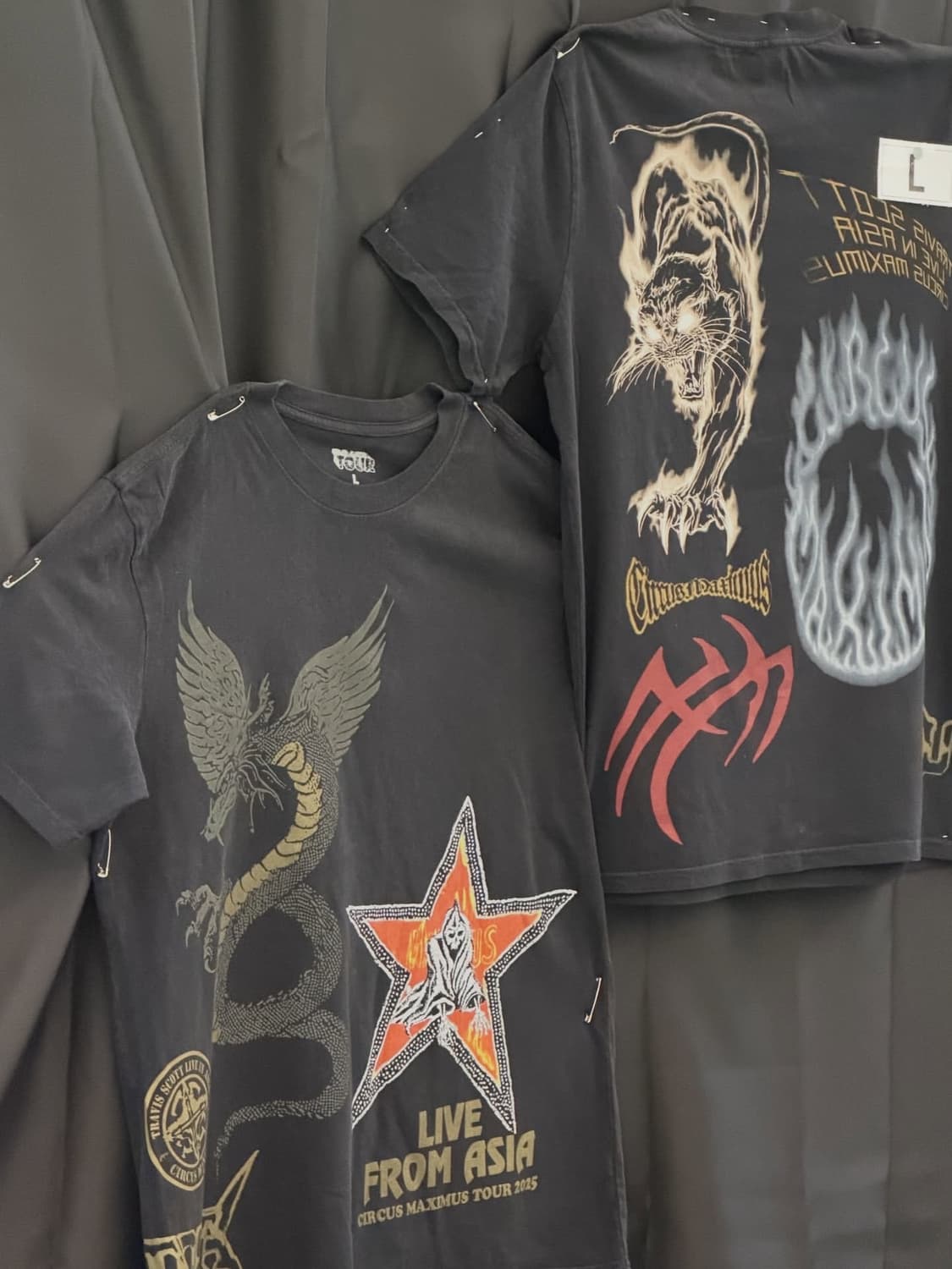 트래비스 스캇 내한 머천 반팔티 XXL 배송비 포함 정가양도 상품이미지1