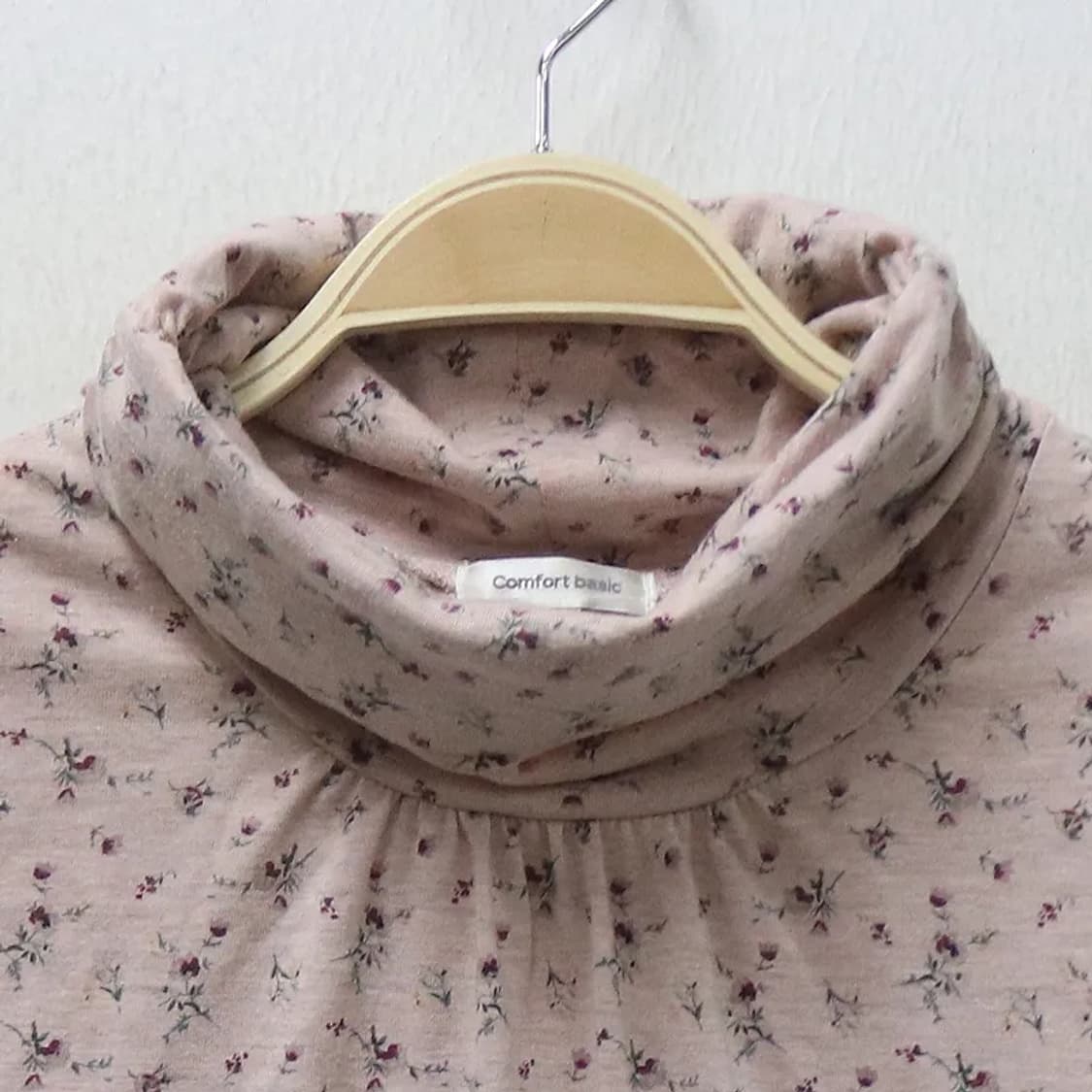 COMFORT BASIC 터틀넥 플라워 셔링 티셔츠 63524 상품이미지5