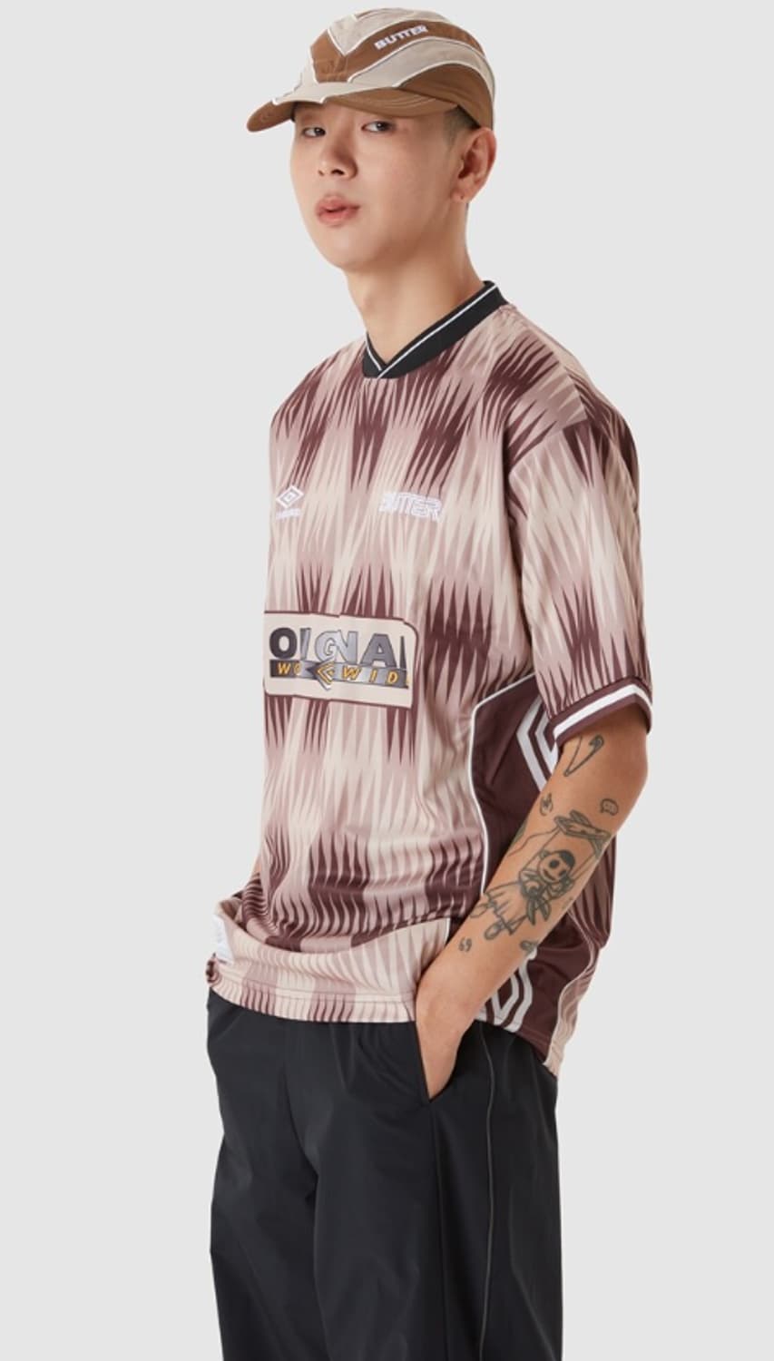 엄브로 x 버터굿즈 Butter goods 반팔 옵티컬 져지 저지 L 상품이미지5