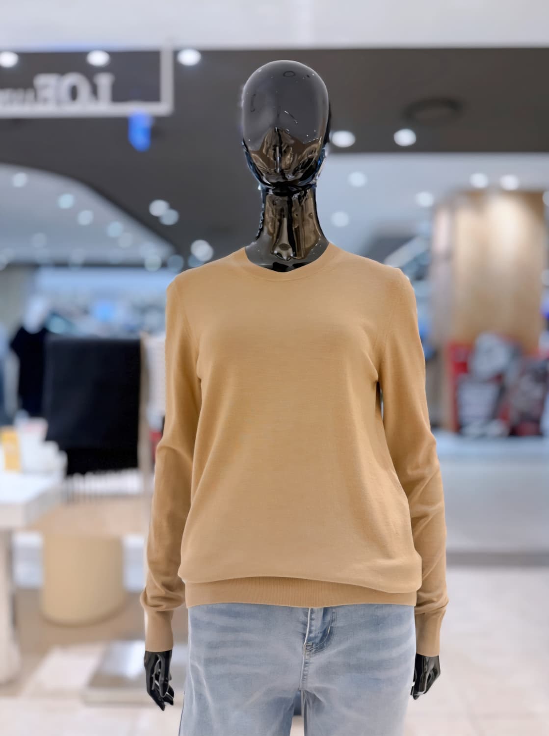 버버리 신형 체크 패치 메리노 울 스웨터 베이지 M 상품이미지2