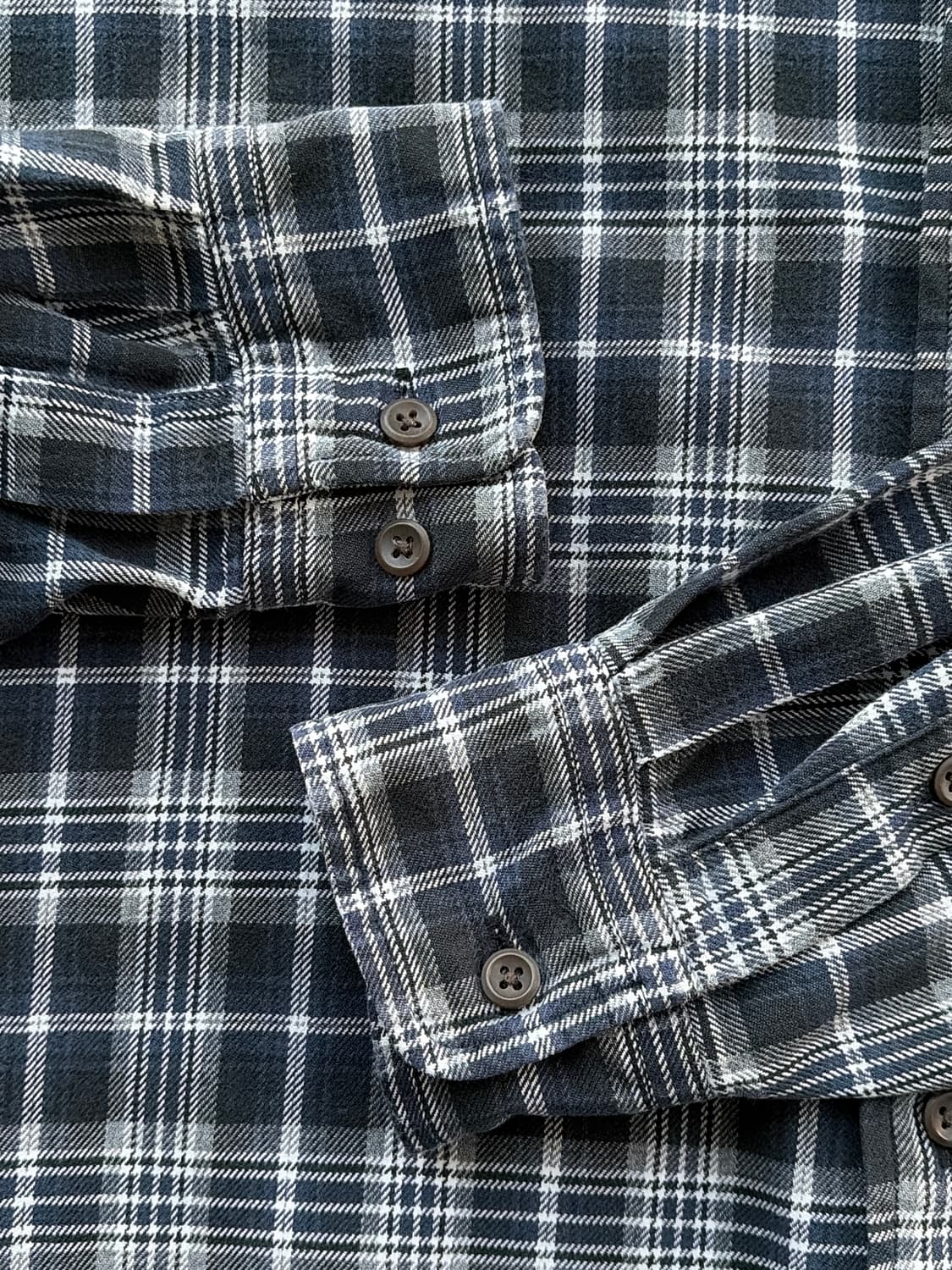 90s 올드 유니클로 체크 셔츠 자켓 M (100-103)  상품이미지4