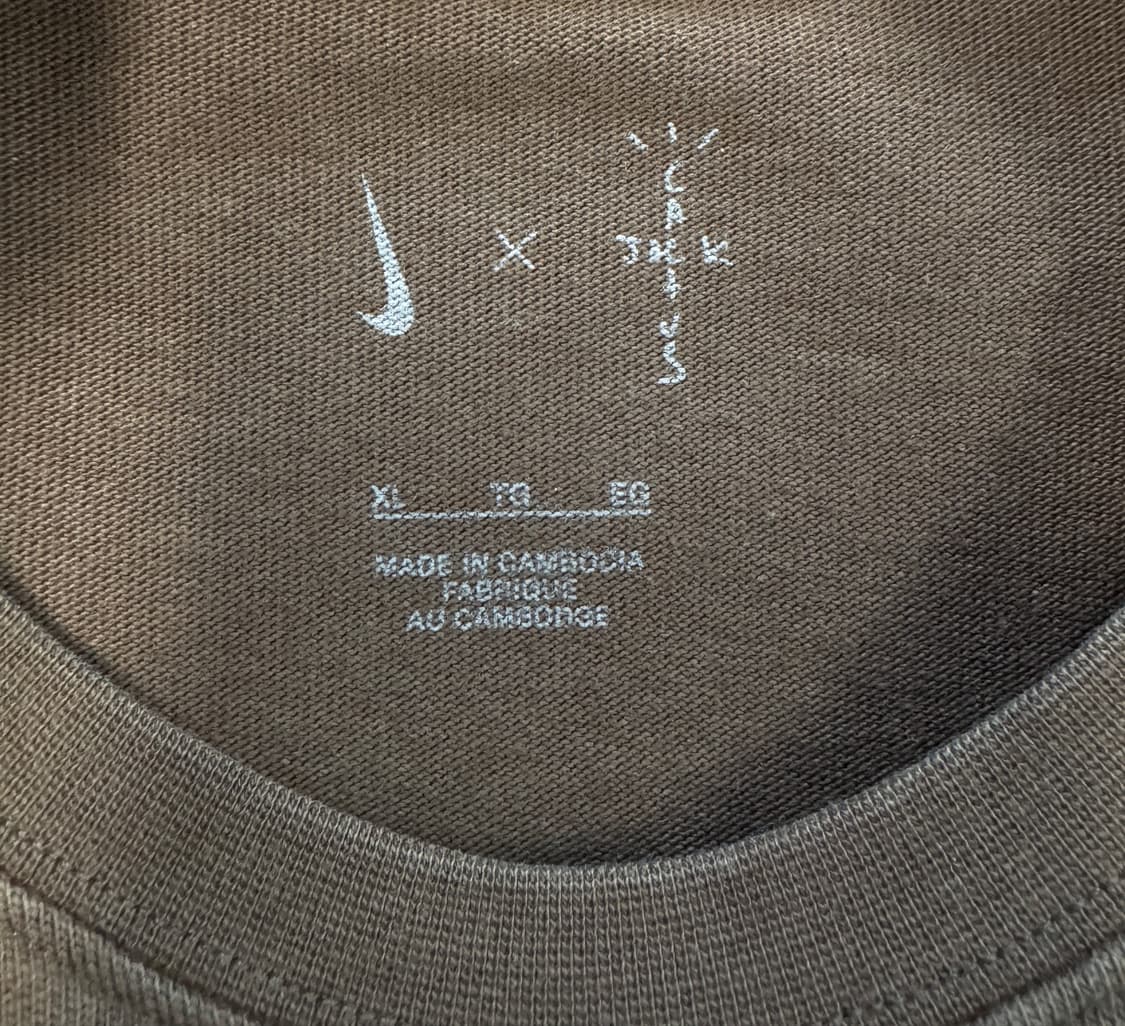 나이키 X 트레비스 스캇 캑터스잭 NRG BH 브라운컬러 반팔티셔츠 XL 상품이미지7