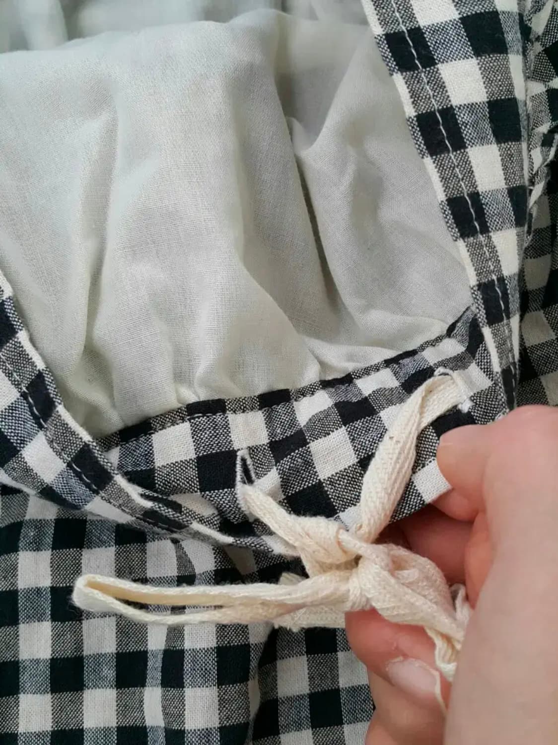 일본빈티지 새제품 samansa mos2 체크 린넨 치마 상품이미지6