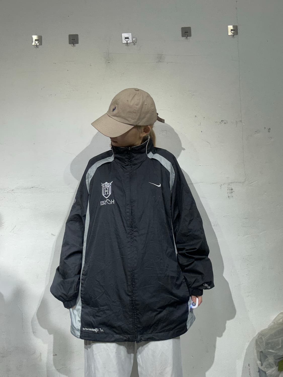 00s 나이키 블랙 바람막이 오버핏 자켓 XL 상품이미지4