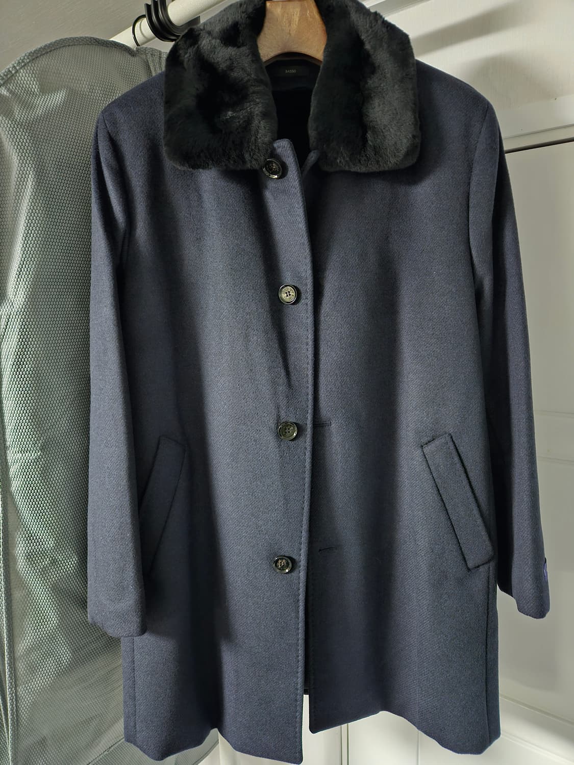 바쏘옴므 토끼털 울캐시 코트 110 (실105) 상품이미지1