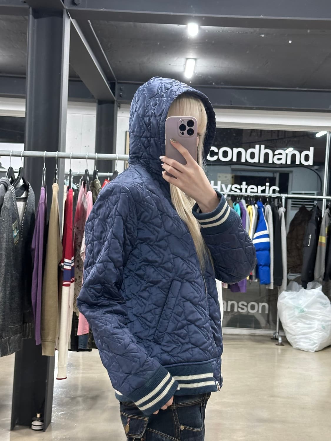 베이프 스타 00s 퀄팅 패딩 자켓 상품이미지2