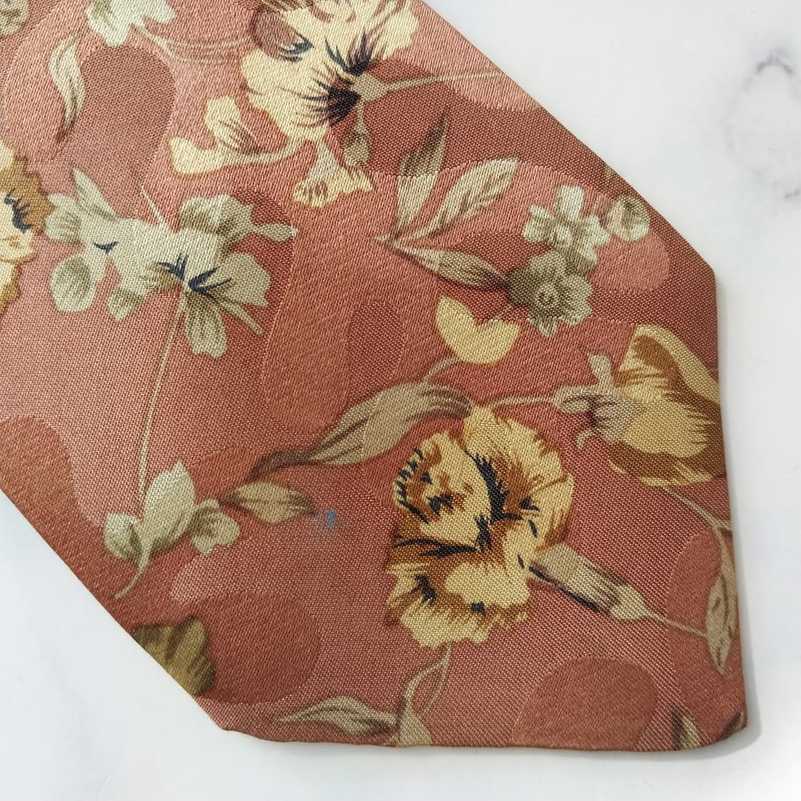 아쿠아스큐텀 실크 플라워 패턴 넥타이 8.7cm A+~A등급 k2066 상품이미지6