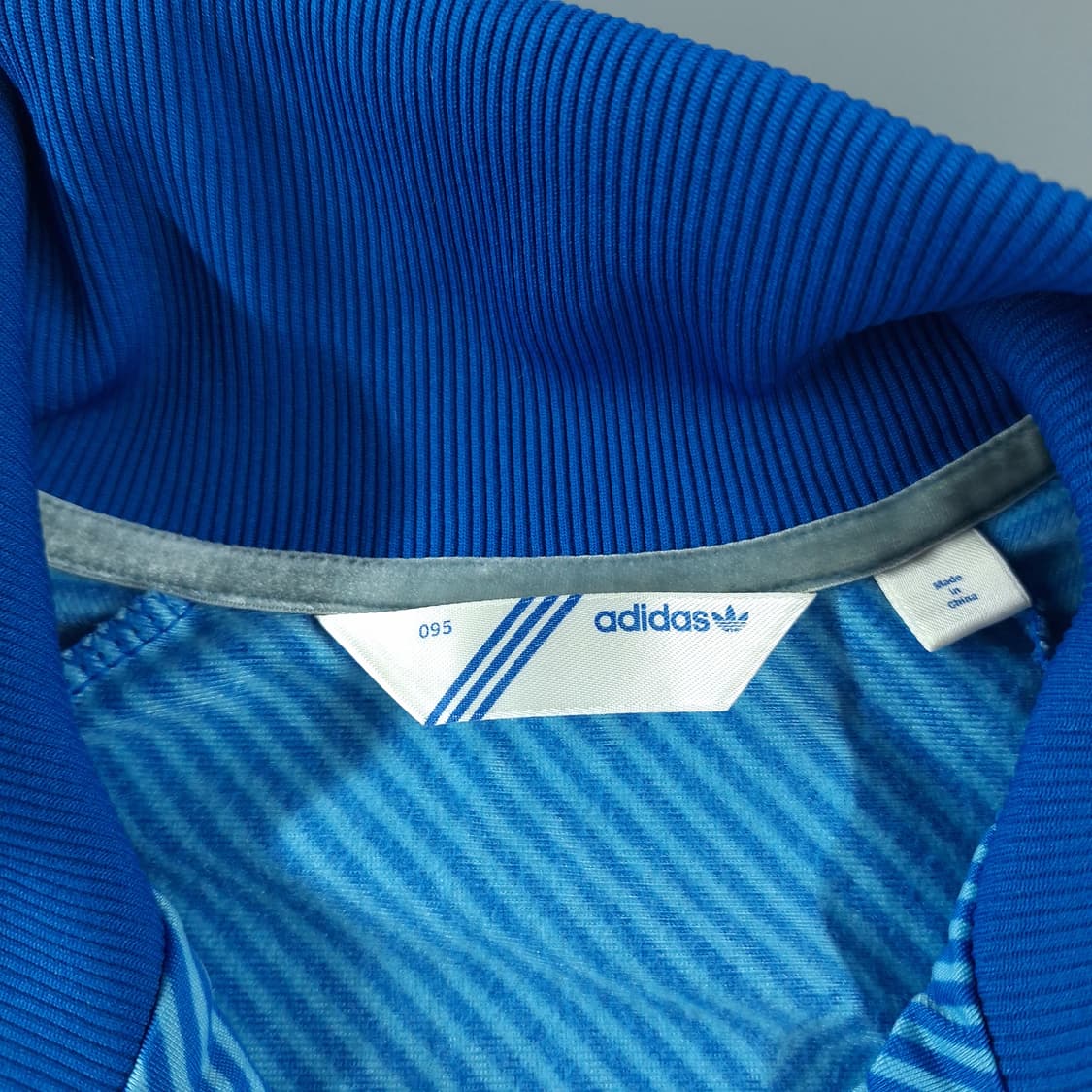 아디다스 00s 블루 스트라이프 트레포일 패턴 삼선 트랙탑 집업 져지 S 상품이미지7