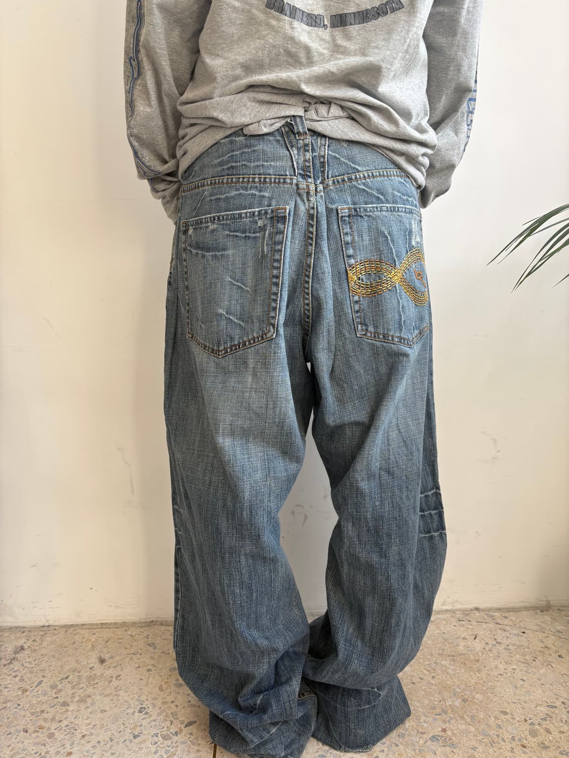 90s’빈티지 자수 힙합팬츠 상품이미지5