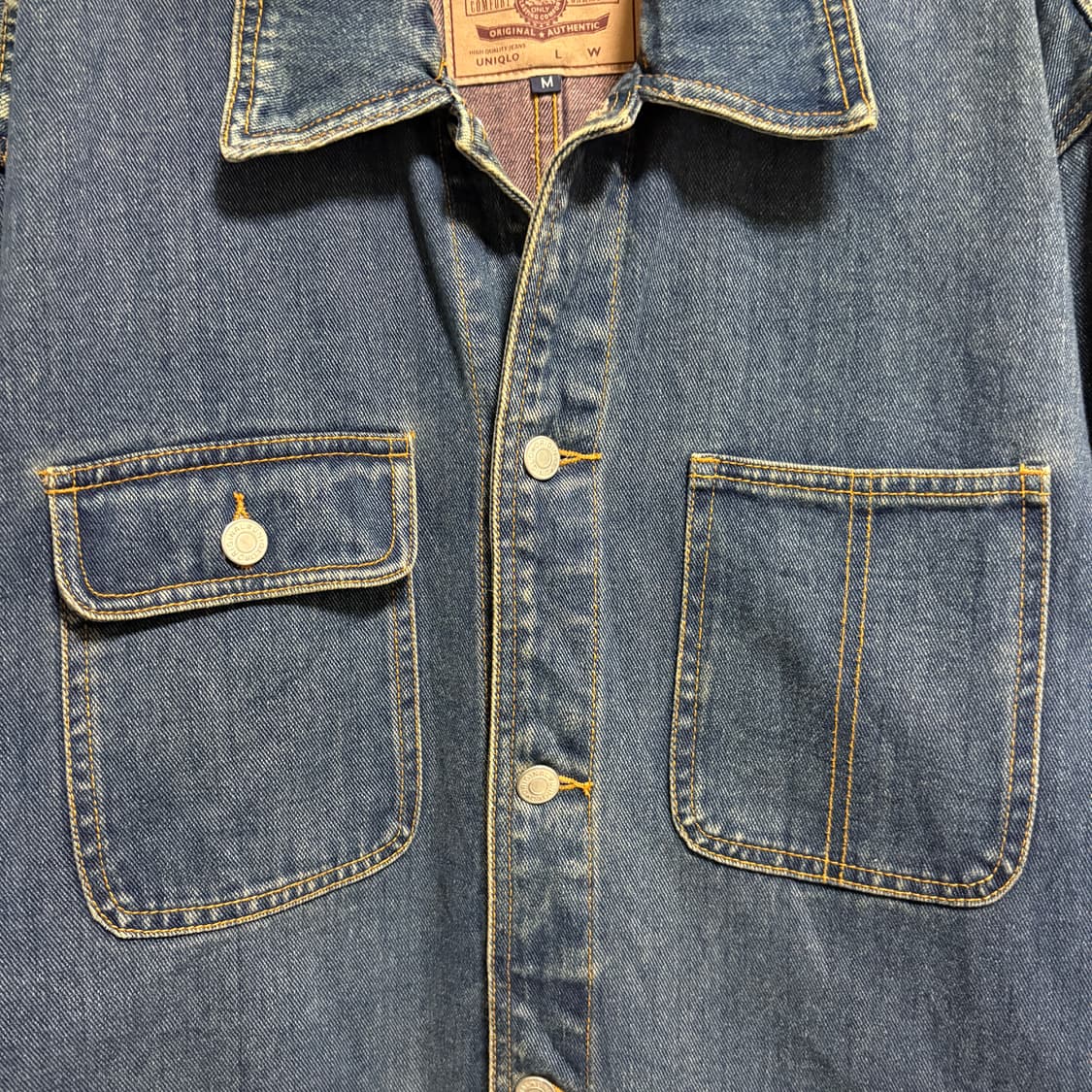 유니클로 데님 초어자켓 / 진청, M 상품이미지5