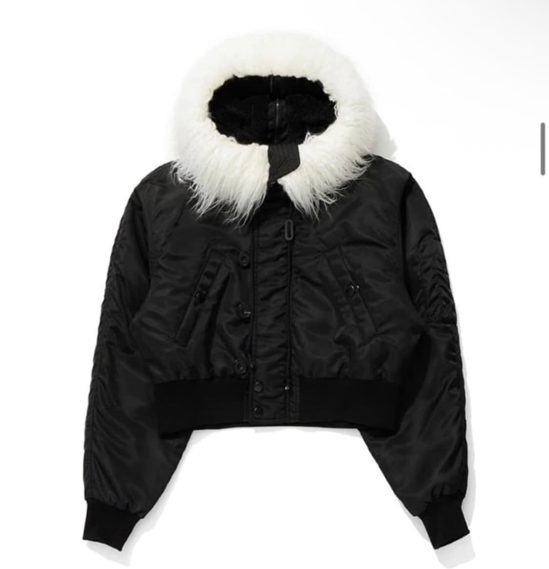 OPEN YY FAUX FUR ZIPPER HOOD MA-1 상품이미지1
