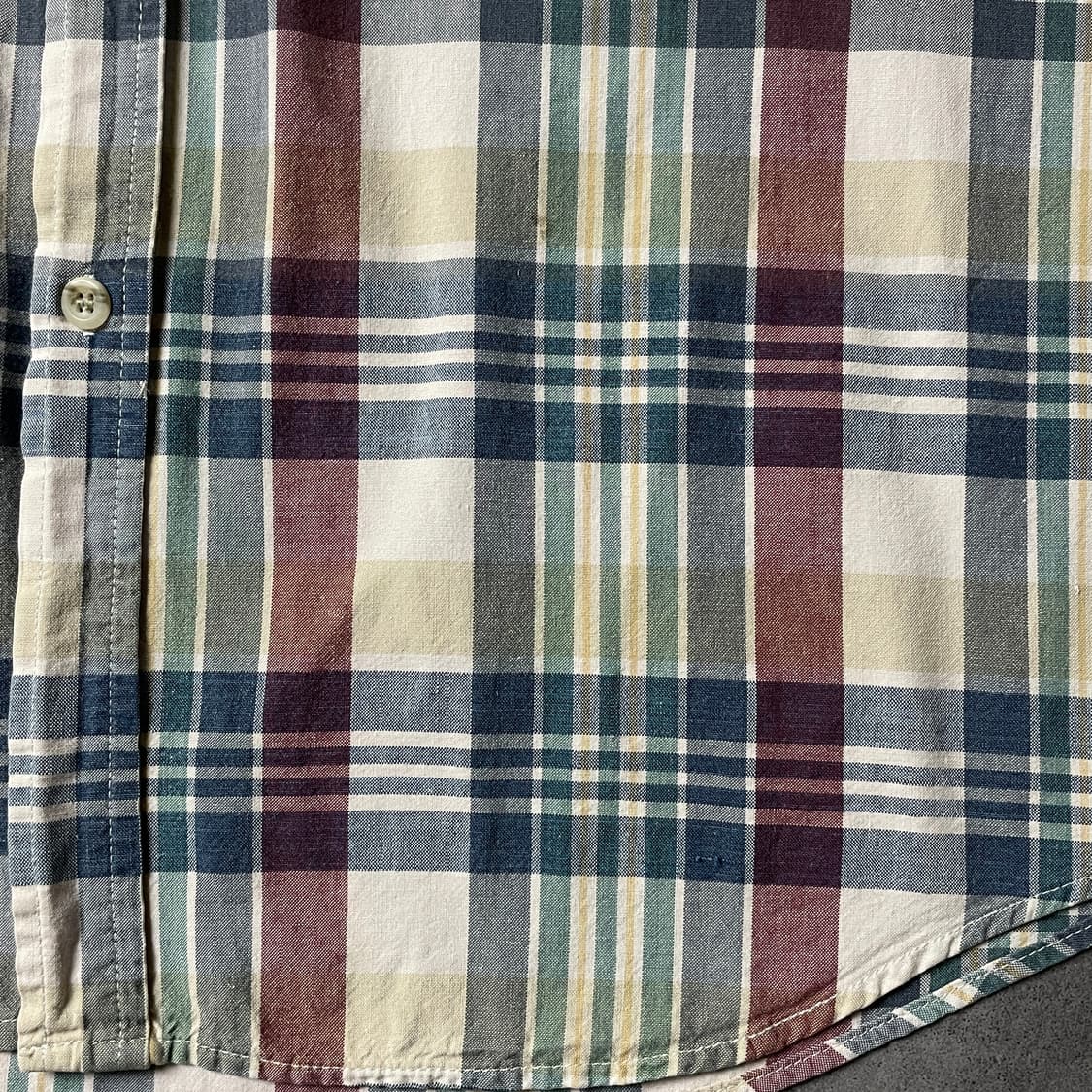 DICKIES 디키즈 빈티지 체크 다운버튼 반팔 워크셔츠 A01047 상품이미지5