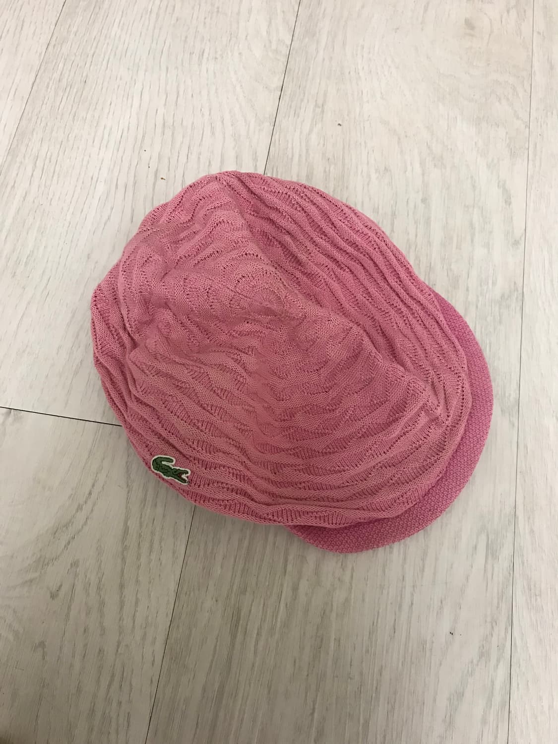 라코스테 연분홍(핑크) 니트 헌팅캡 빵모자 상품이미지2