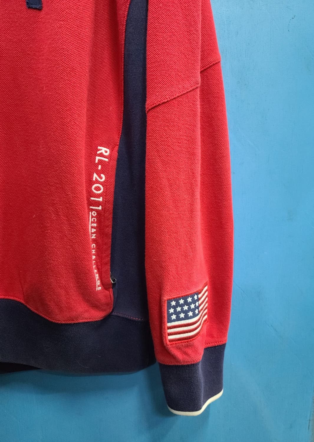 성조기 폴로 빅포니 USA 레이싱  반집업 상품이미지7
