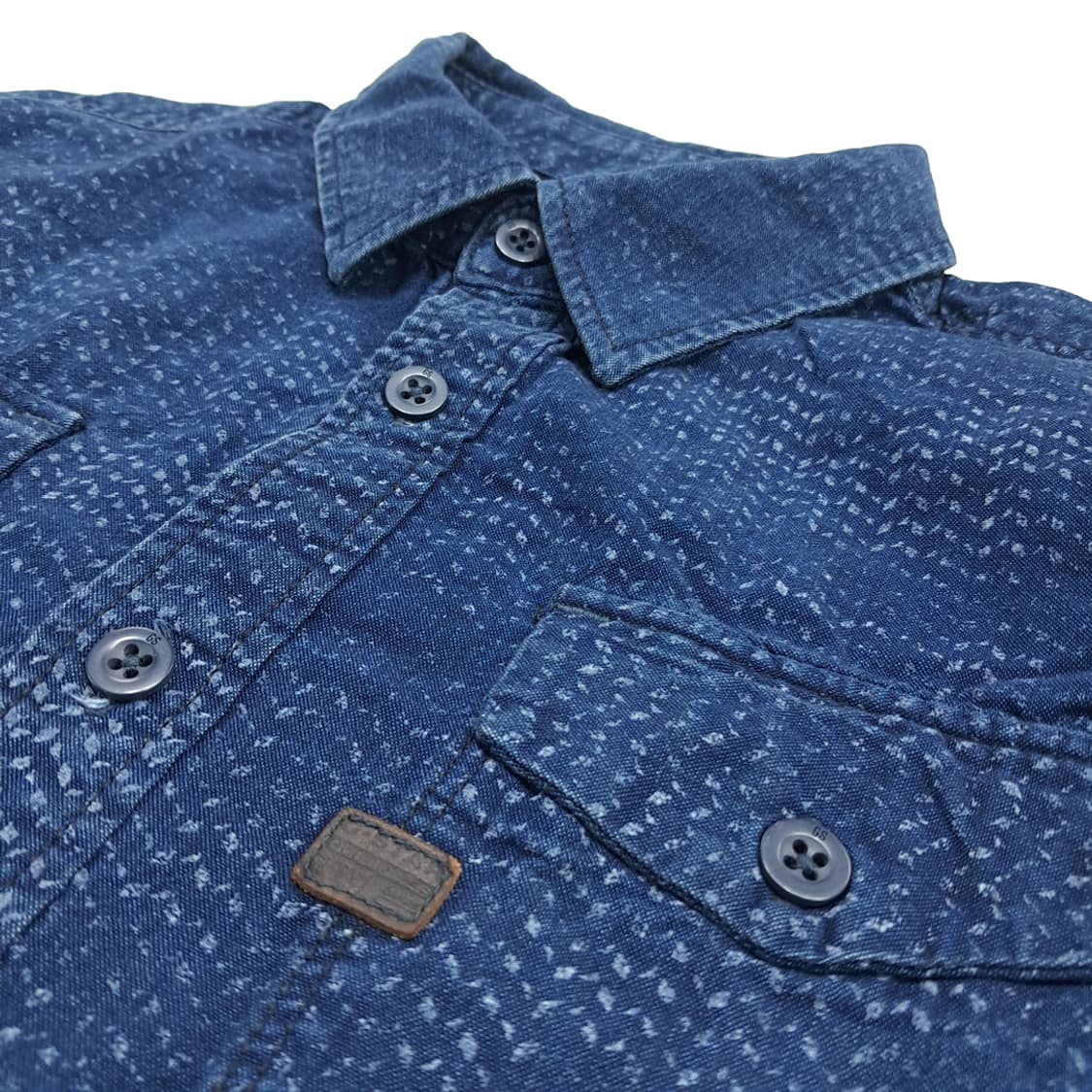 CN684 L 지스타로우 인디고 스카 긴팔 셔츠 남방 상품이미지5