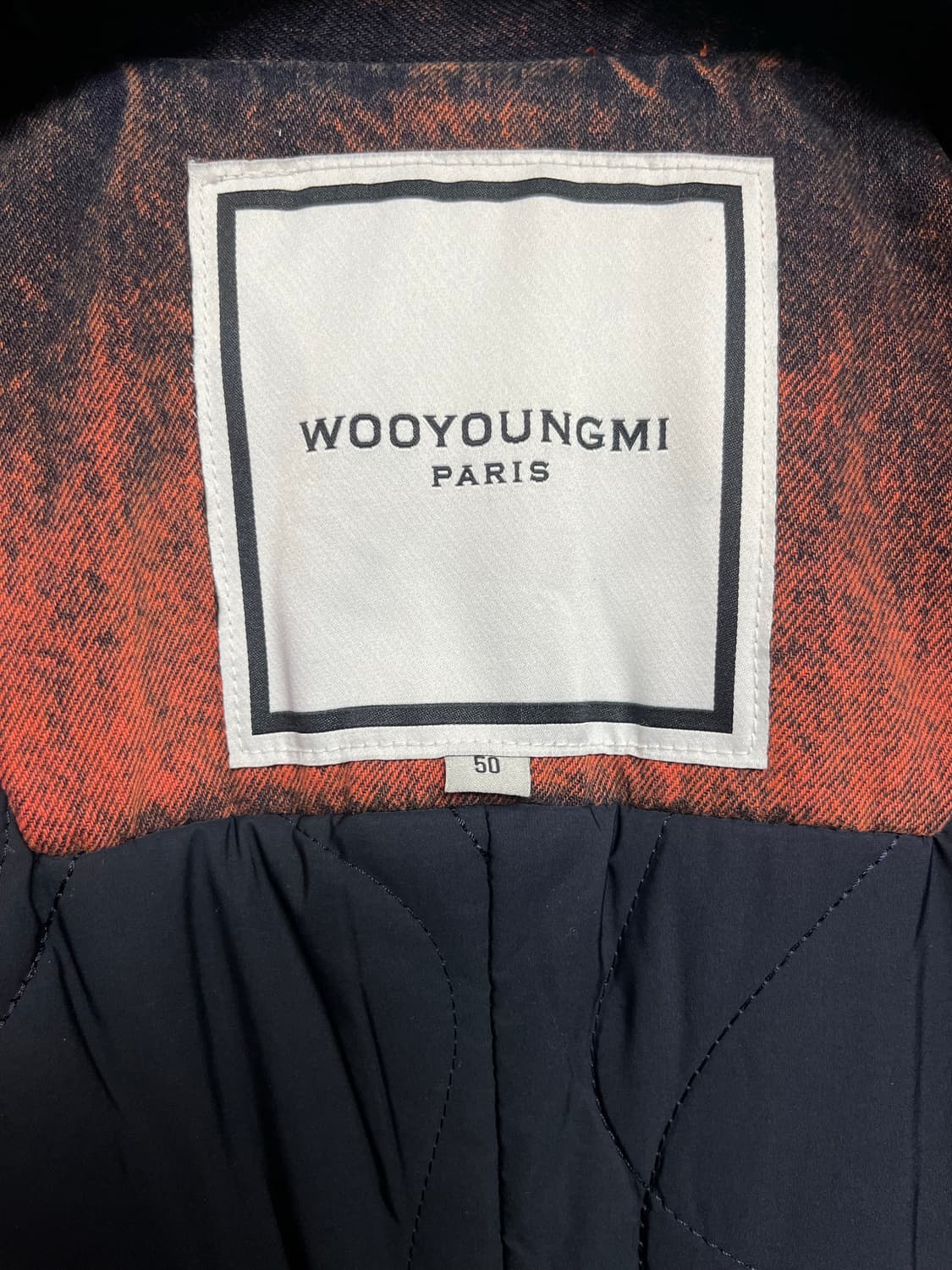 우영미 오렌지 워싱 데님 코트 50사이즈 상품이미지7