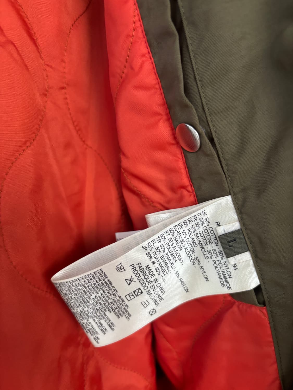 디젤 MA-1 봄버 자켓 L 카키 (100-103) 상품이미지4