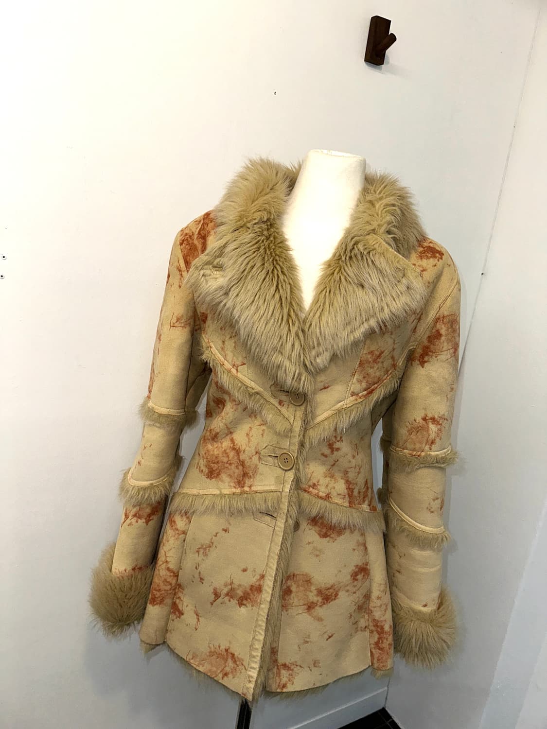 Japan y2k 다니엘 폭스 스웨이드 무스탕 상품이미지1