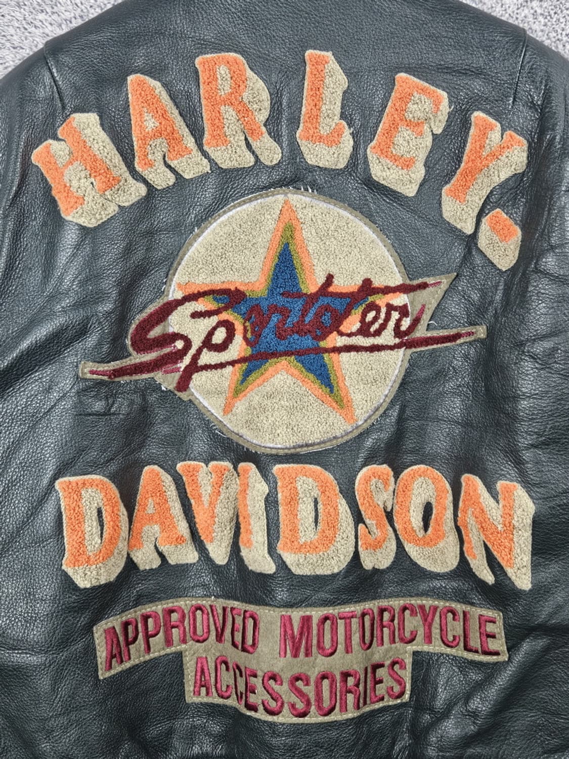 할리데이비슨 모터사이클 라이딩 가죽 바시티 자켓 ( L ) / 10018 상품이미지10